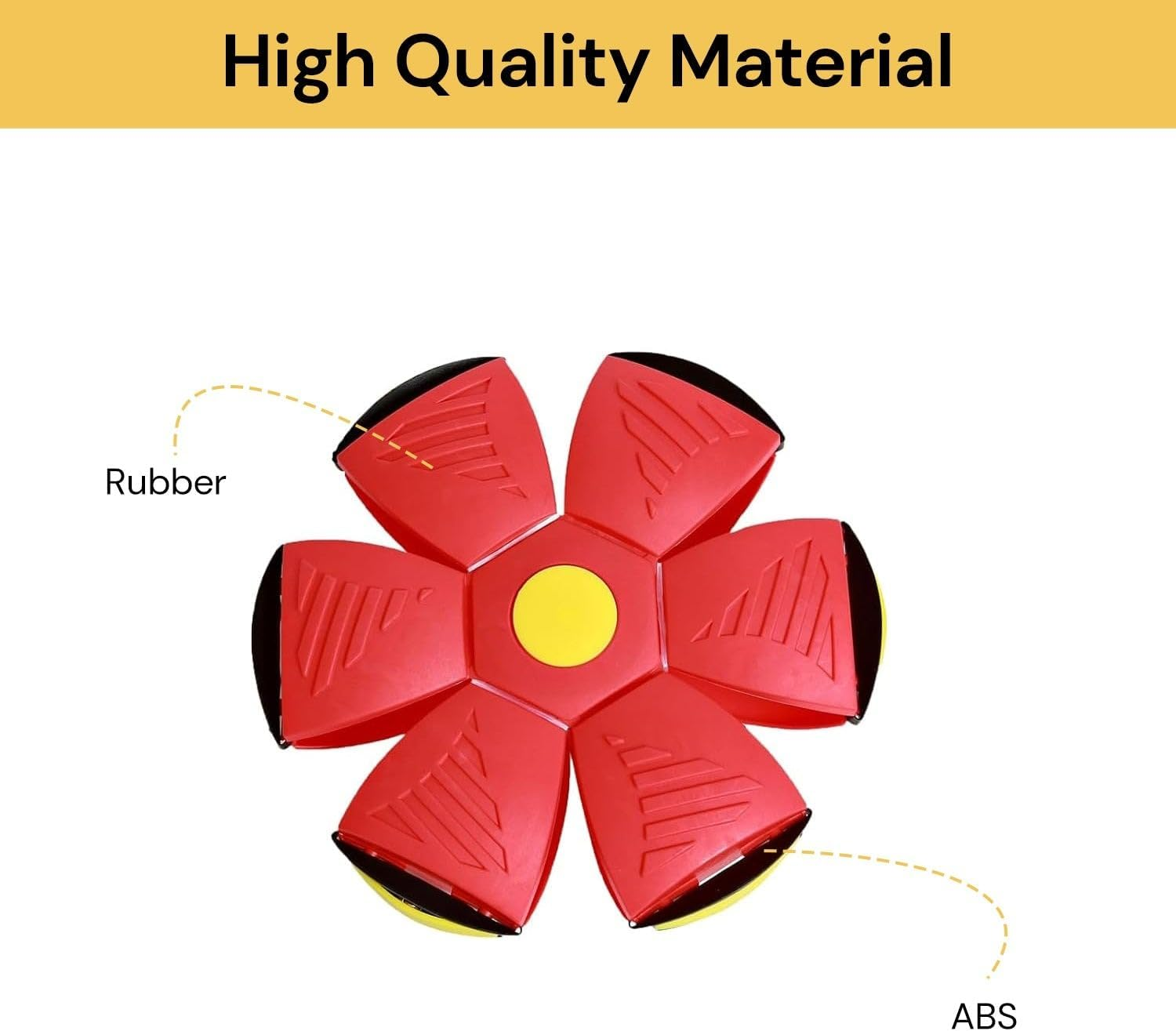 EZONEDEAL Pet Toy Flying Saucer Ball, Flying Saucer Ball Dog Toy Outdoor Toy Doggy Disc Ball, Outdoor Games, Creative Decompression Magic Stomp Ball (Pink) image number 5