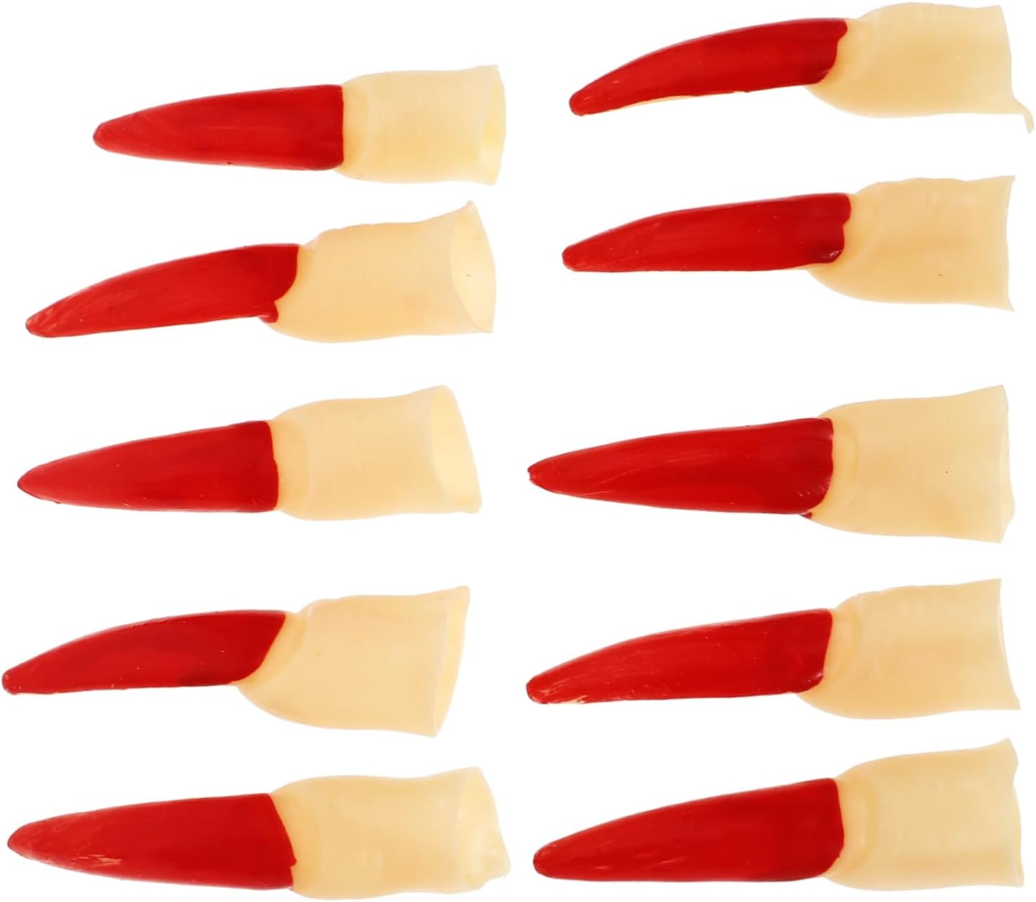 Reusable Halloween Witch Finger Fake Finger Prop Red Large Nail, Multi-Function Decorative Rubber Halloween Accessory for Party Costume and Festival
