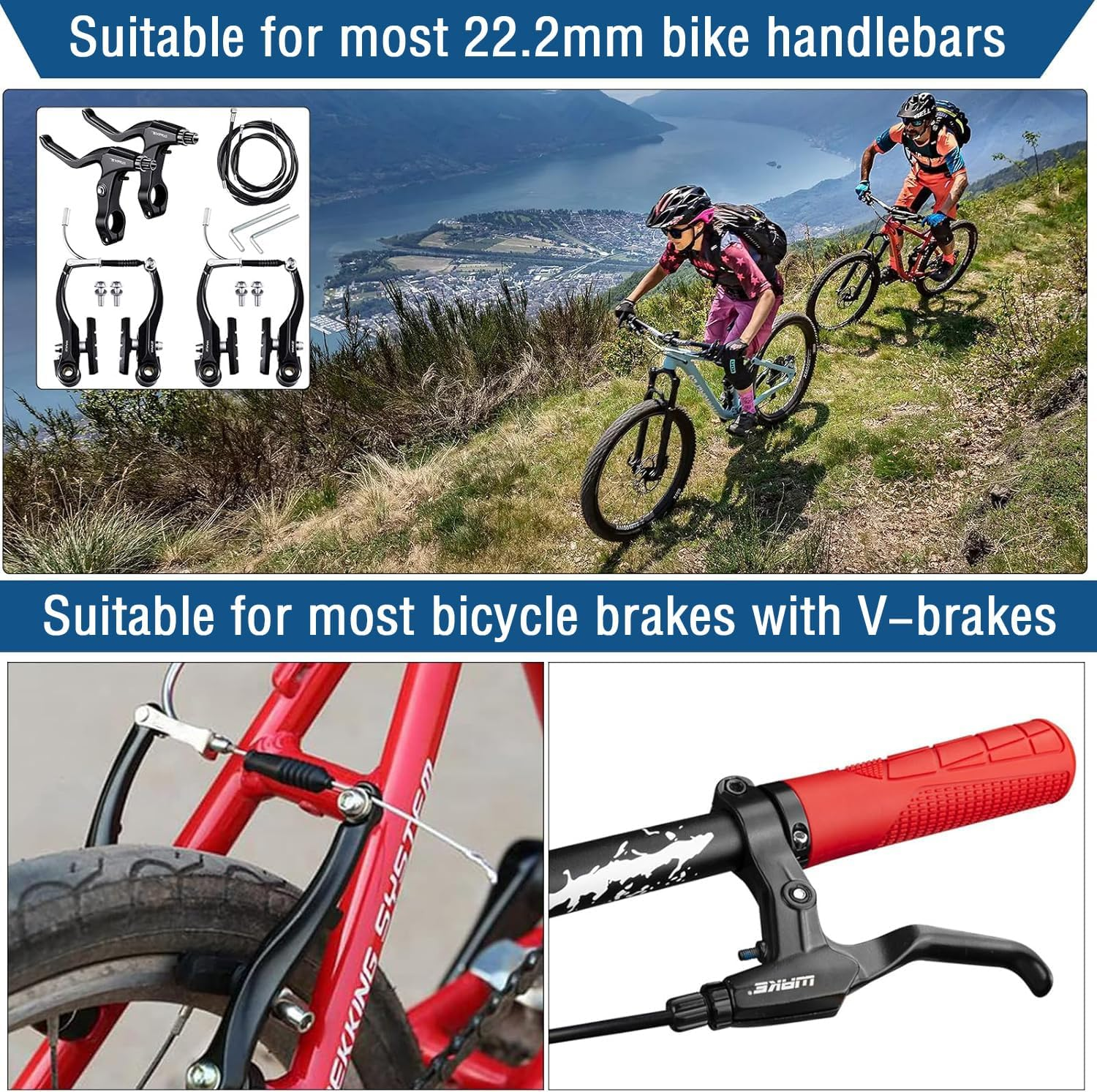 OSAGIE Bike Stem, Aluminum Alloy MTB Stem, Mountain Bike Stem for 28.6Mm (1-1/8") Handlebar of Bicycle, Road Bike, MTB, BMX, Cycling - Black 25.4X28.6X90Mm image number 7