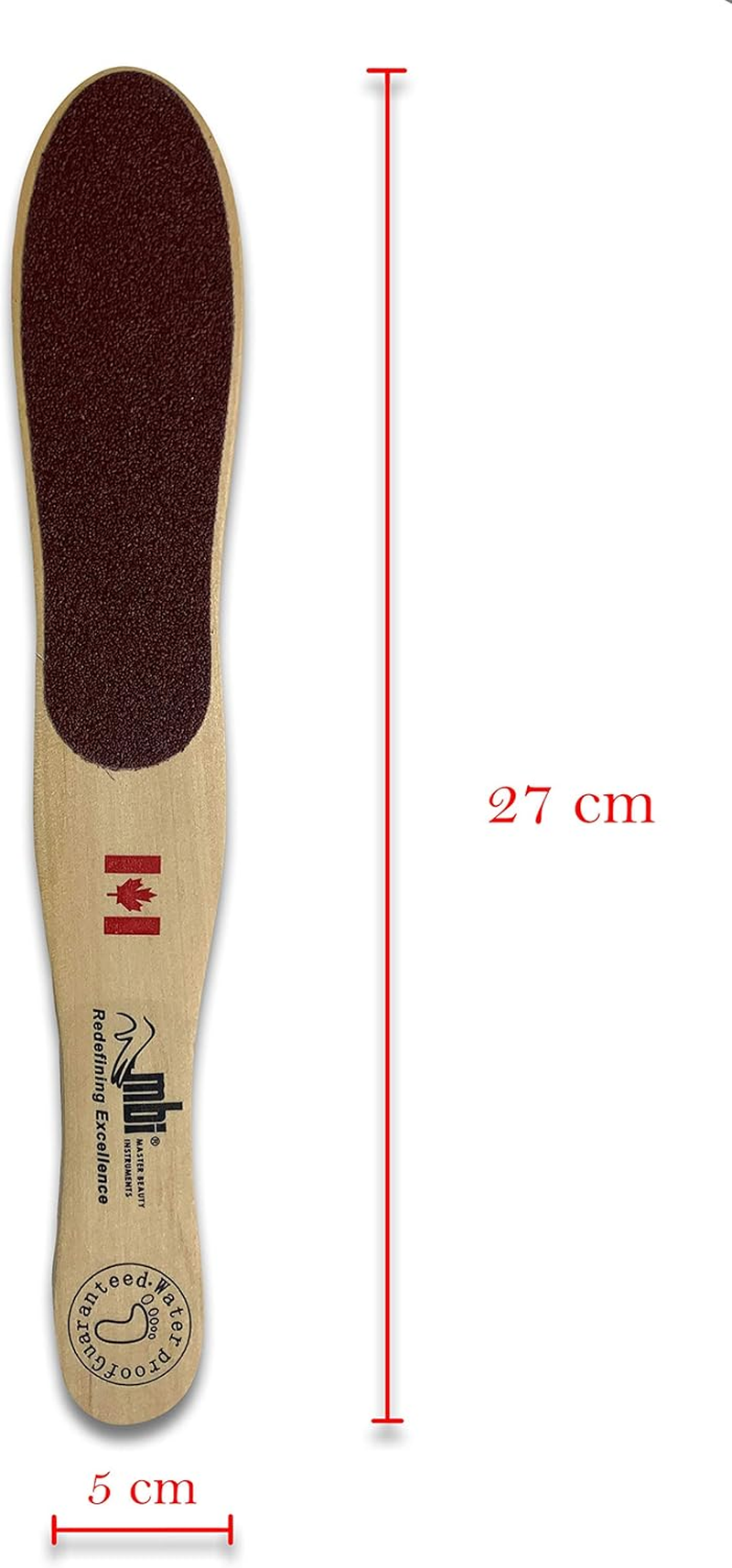 Master Beauty Instruments (MBI) Premium Water Proof Wooden Foot File, Foot Rasp for Wet and Dry Feet, Removes Callus for Foot, 2 Sided Medium/Course Grit, Premium Grade Making the Handle Ultra Smooth' image number 6