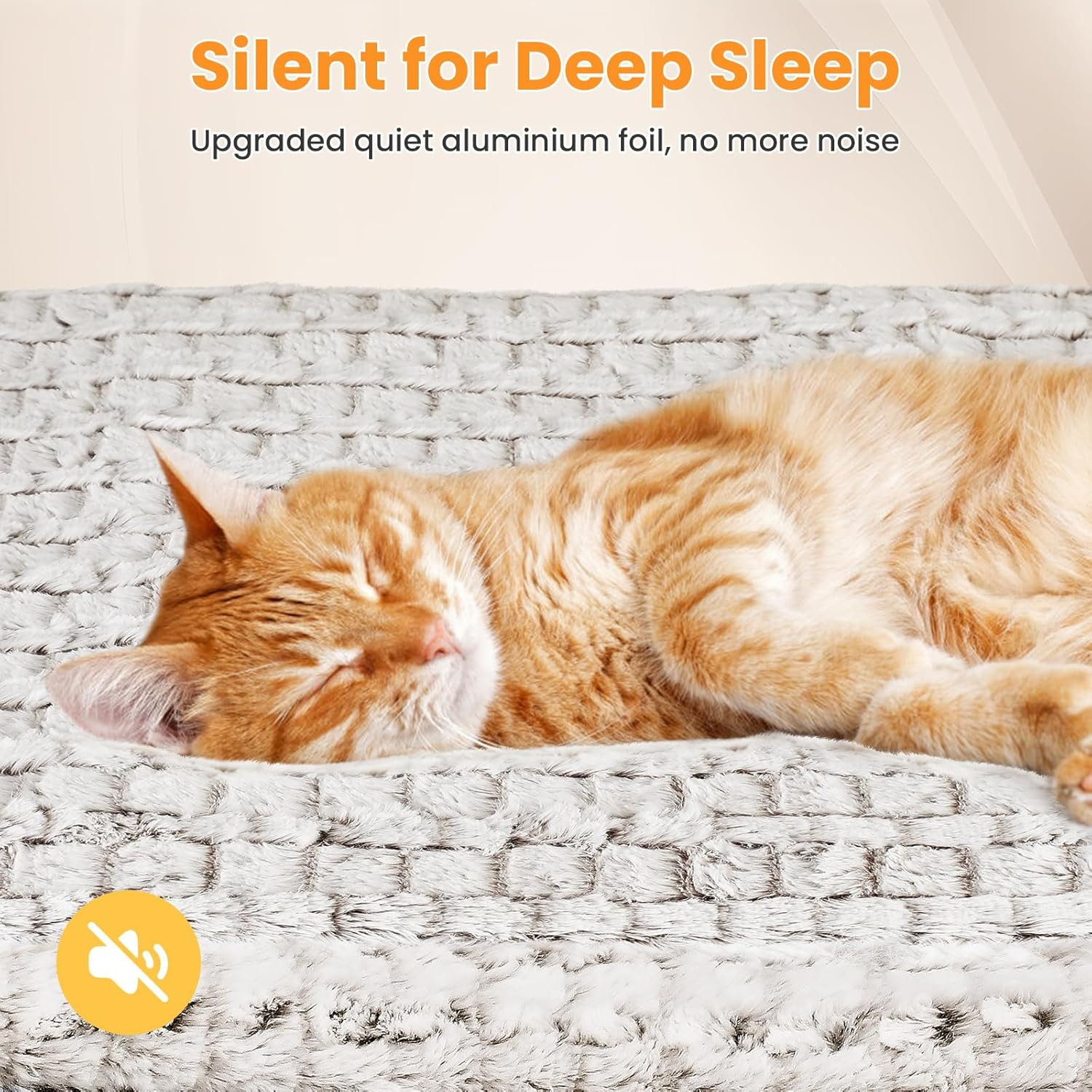 PETTOM Self Heating Cat Bed 60 X 45Cm, Cat Beds for Indoor& Outdoor Cats with Removable Washable Cover, Electric-Free Self-Heating Pet Mat Technology for Cats Puppy image number 5