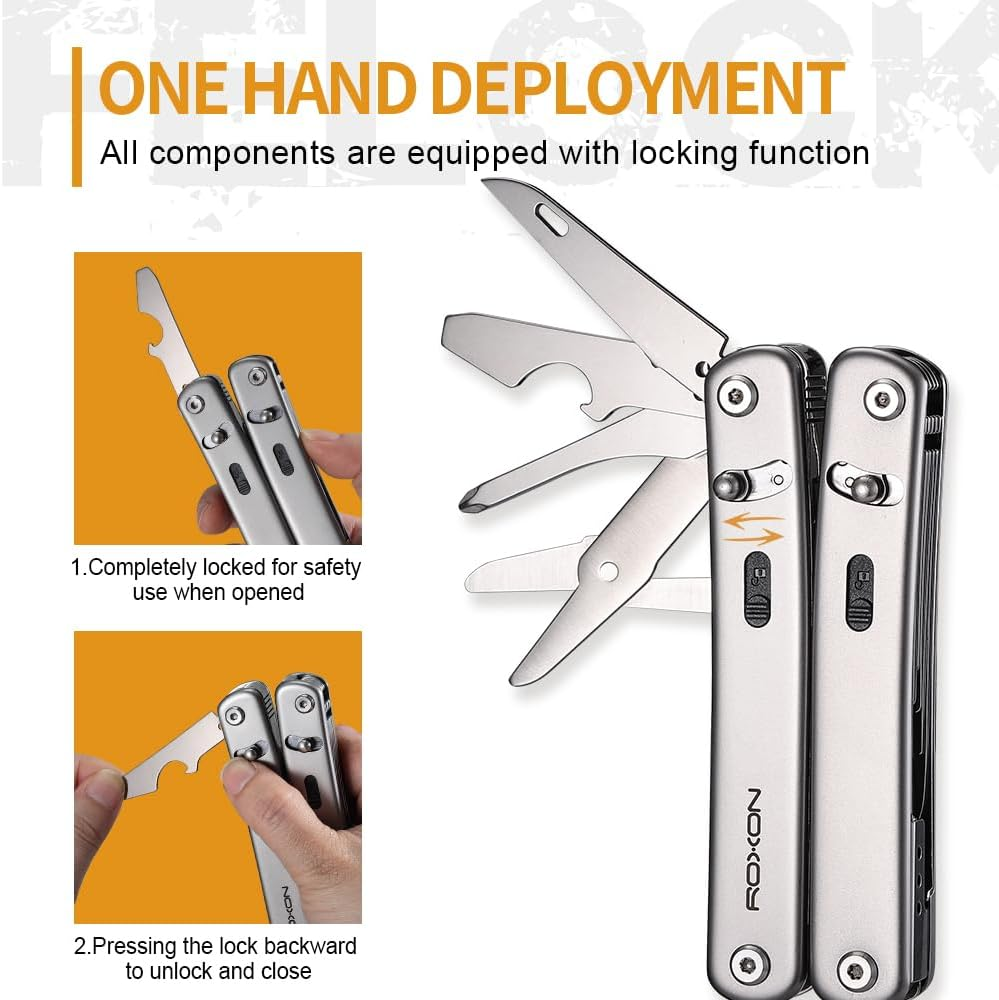 Roxon S804 Flex Multi Tool Open-Source Modular Design and Customizable Multitool for Everyday Carry (EDC), Hobbies & Outdoors image number 5