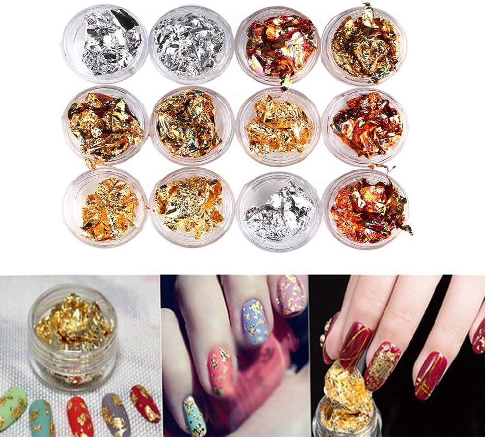 12 Boxes Nail Art Tools Brushes Decals Stencils Striping Tapes Irregular 3D Rhinestones Manicure image number 3