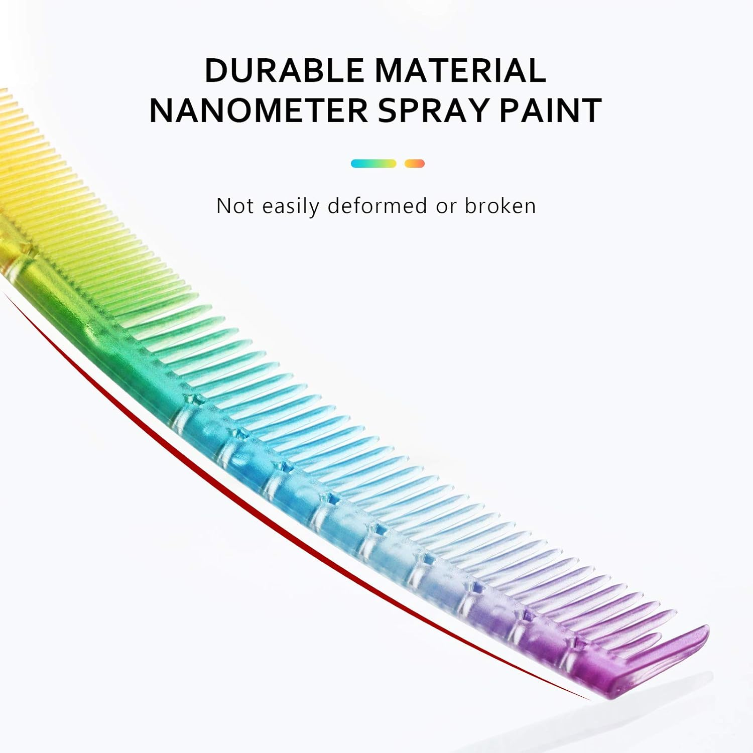 Patelai 3 Pieces Rainbow Fine Tooth Comb for Woman Rat Tail Styling Salon Hair Comb anti Static Heat Resistant Hairdressing Tools for Root Teasing image number 3