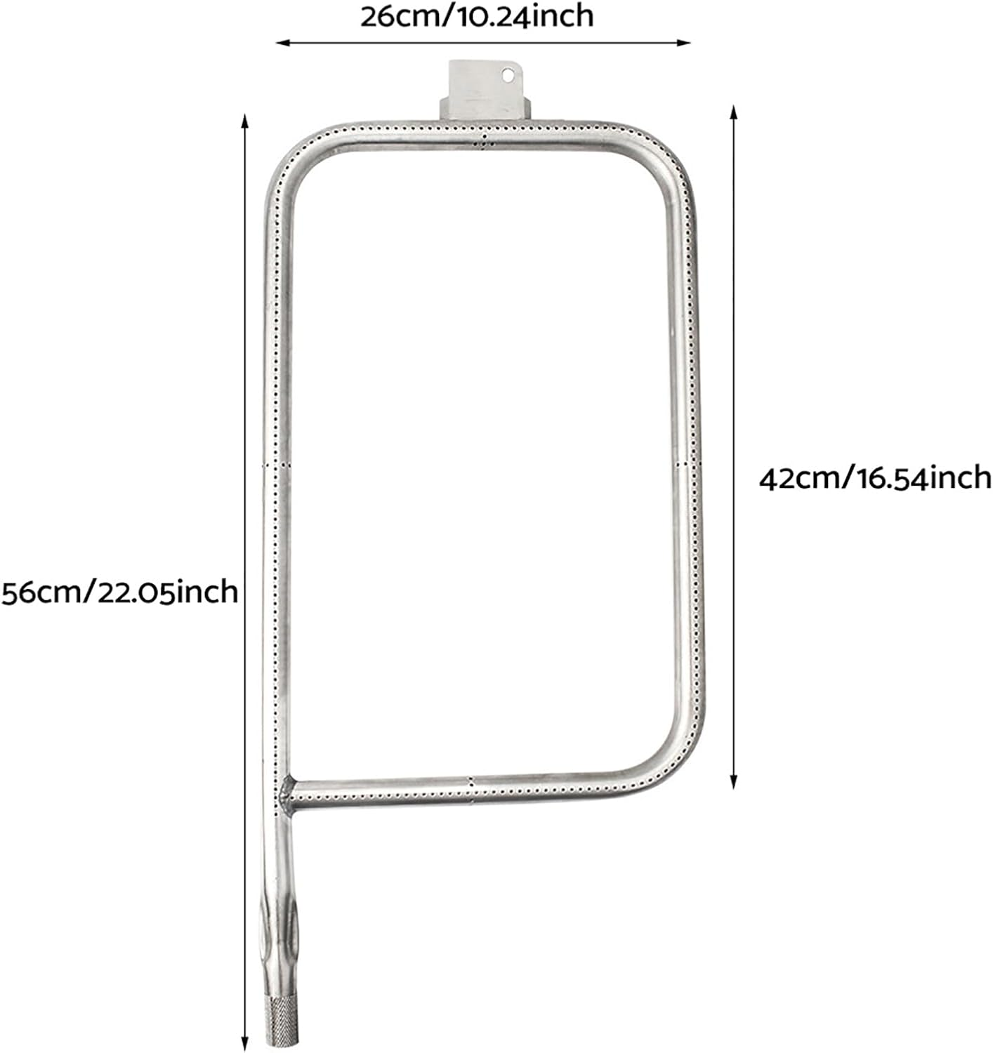 65032 Stainless Steel Grill Burner Tube Suitable for Weber Q300/Q320 Q3000/Q3200 Gas Grill Replacement image number 3
