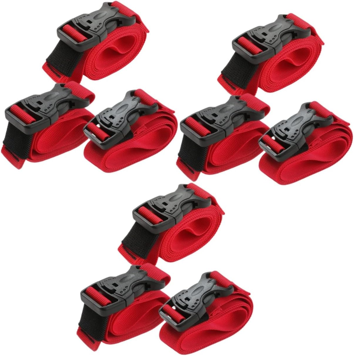 LIFKOME 9Pcs Camping Packing Strap Luggage Straps for Suitcases Quick Release Buckle Elastic Luggage image number 5