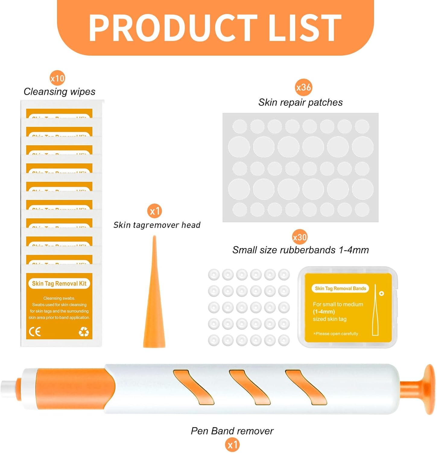 Warts Removal Pen Small Tip Single Set, Skin Tag Remover,Skin Tag Remover Pen,Wart Removal Kit, Safe and Painless, Suitable for Most Body Parts, Including Repair Patches and Cleaning Wipes image number 6