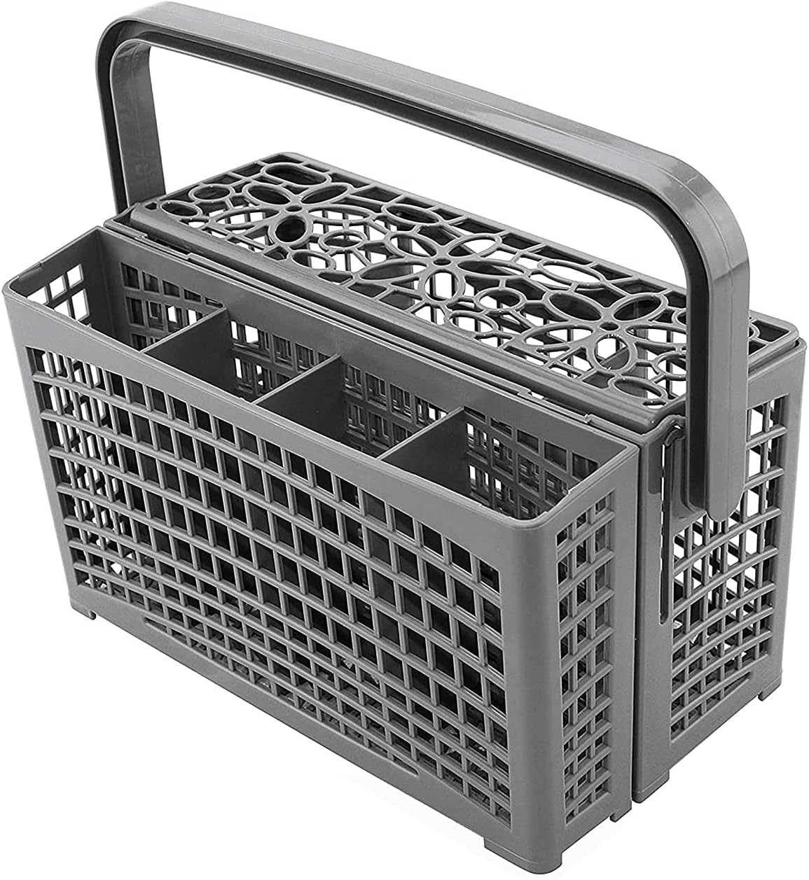 Haundry 2 in 1 Universal Dishwasher Cutlery Basket (9.45 X 5 X 5.3 Inches) Compatible with Kenmore, Whirlpool, Bosch, Maytag, Kitchenaid and More