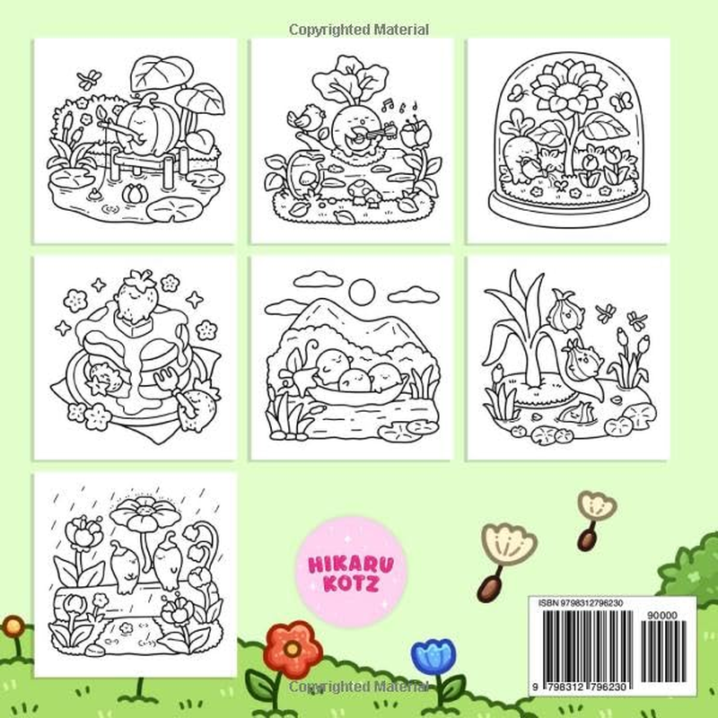 Veggie Life: Fruits and Vegetables Coloring Book for Adults and Teens image number 3