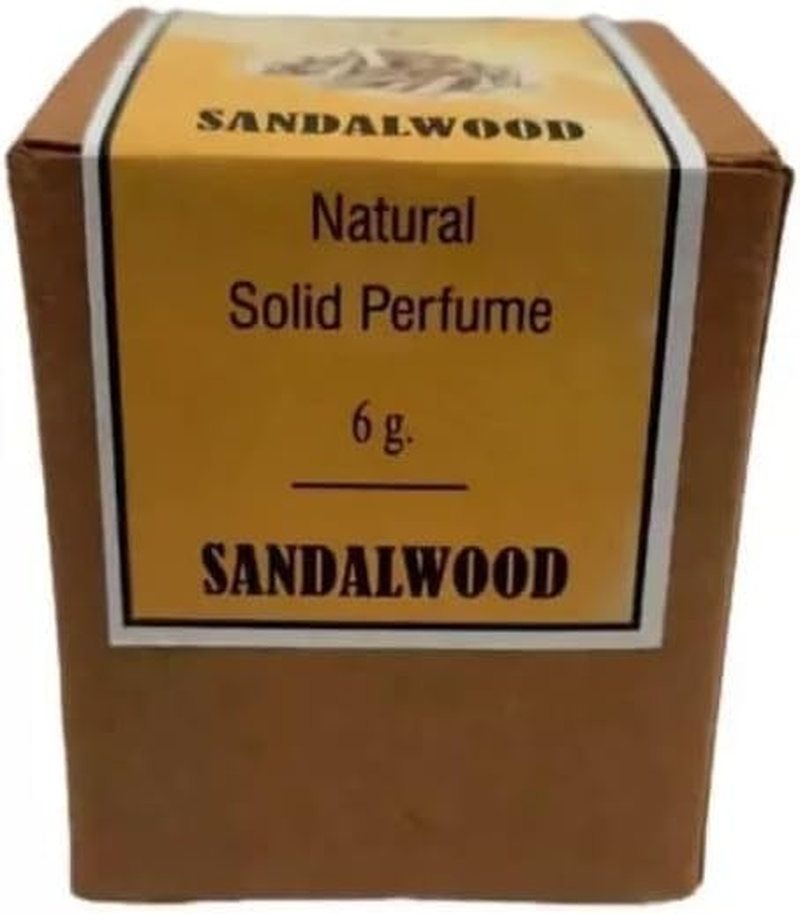 Natural Organic Sandalwood Solid Wax Perfume | Natural Wax in Mini Wooden Box for Men and Women - 6 Gm, (Pack of 1) image number 5