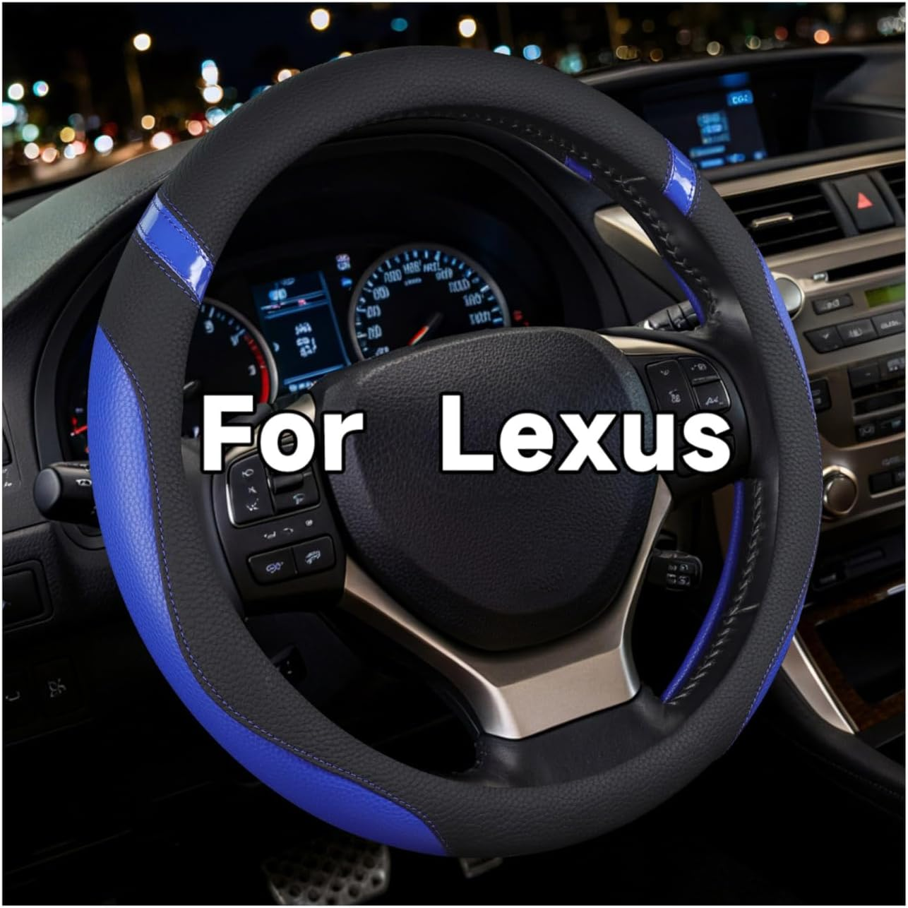 Steering Wheel Cover Customized Fit for Lexus RX270 RX330 RX350 Rx400H ES200 Es300H NX200 NX300 Nx350H UX200 Ux260H Ux300H GS300 GX350 (Purple)