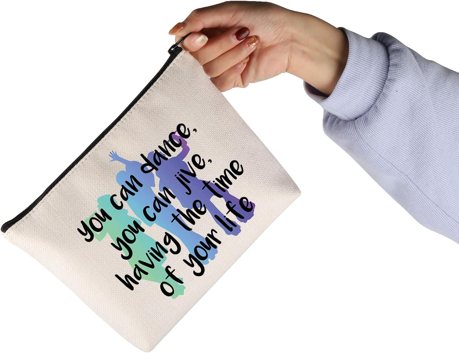 JNIAP Mamma Musical Inspired Gift Dancing Queen Quote Cosmetic Bag Musical Lover Gift, You Can Dance Bag image number 1