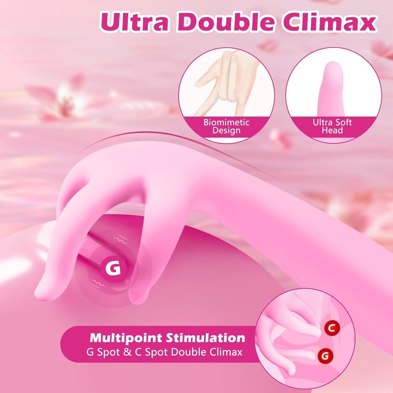 BDSM Fingering Vibrator Sex Toys Sexual Wellness Products - Biomimetic Design Thrusting Vibrator for Women, 30 Vibration Modes Multipoint Stimulation Vibrators for Woman for Clitoris & G Spot & Nipple Stimulation to Ultra Climax, Silicone & Quiet & Portable & Waterproof Clitorious Stimulator, Magnetic Charging Nipple Toys, Best Adult Toys as Valentines Day Toys for Her, Him & Couples image number 4