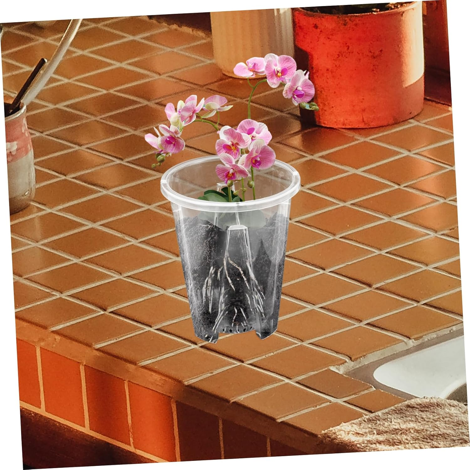 Milisten 6Pcs Plastic Breathable Planters for Orchids Nursery Pots Drainage for Indoor Outdoor Planting image number 5