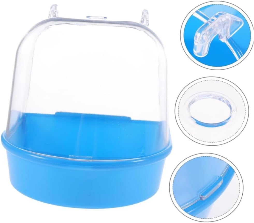 Fabselection Parrot Bath Tub Cage Parrot Cage Attachment Parrot Accessories Small Parrot Bath Small Bird Bathtub Bird Cage Accessories Enclosed Cage Bird Accessory