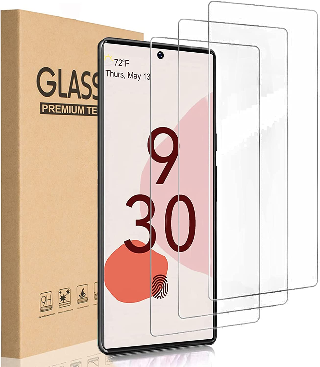 [3 Pack] for Google Pixel 6 Screen Protector Glass Film, Case Friendly (Easy Install) Tempered Glass Screen Protector for Google Pixel 6 (2021)