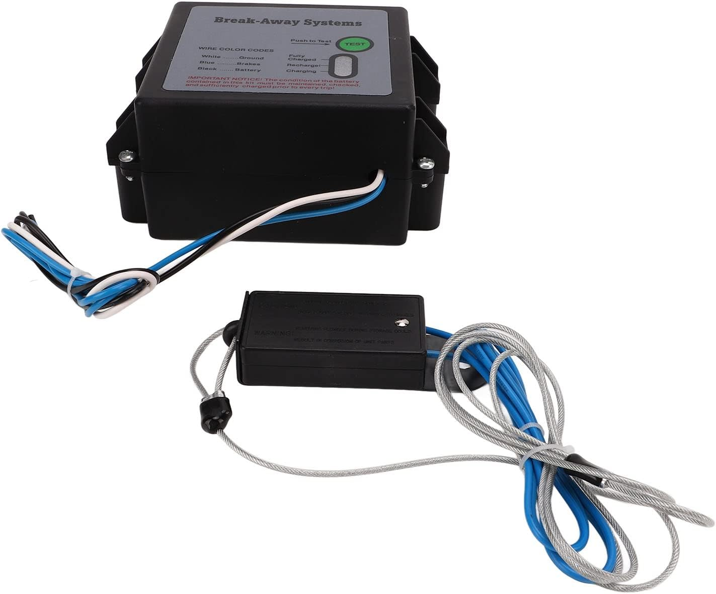 12V LED Test Break Away System Premium Trailer Brakes Breakaway Kit for RV Owners