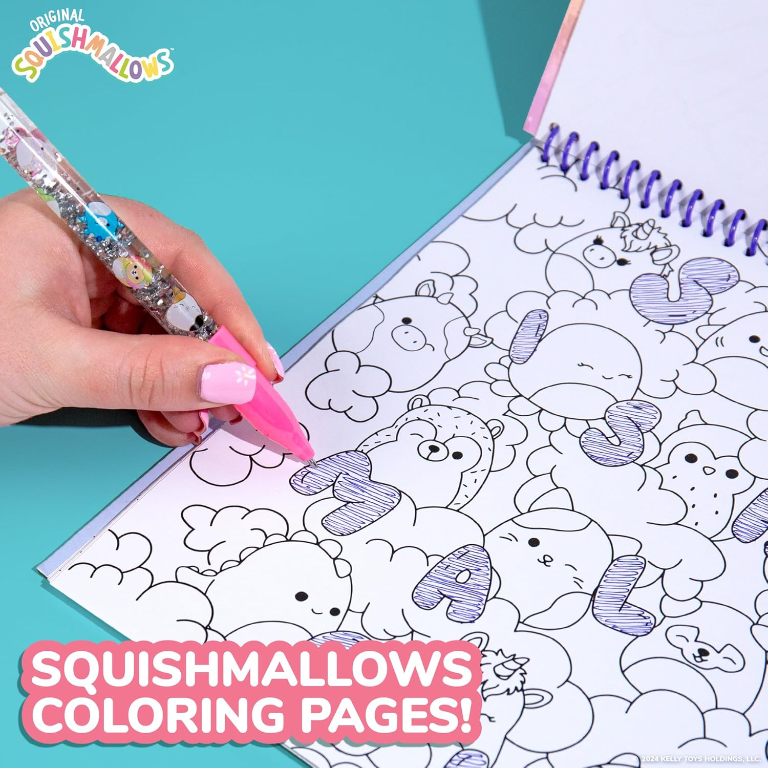 Original Squishmallows Sketchbook, over 20 Stationery Supplies, Features Squishmallows Scrapbook Stickers, Cam the Cat Fidget Toy, Drawing Paper, Great Kids Craft, Coloring Books for Kids Ages 4-8 image number 6