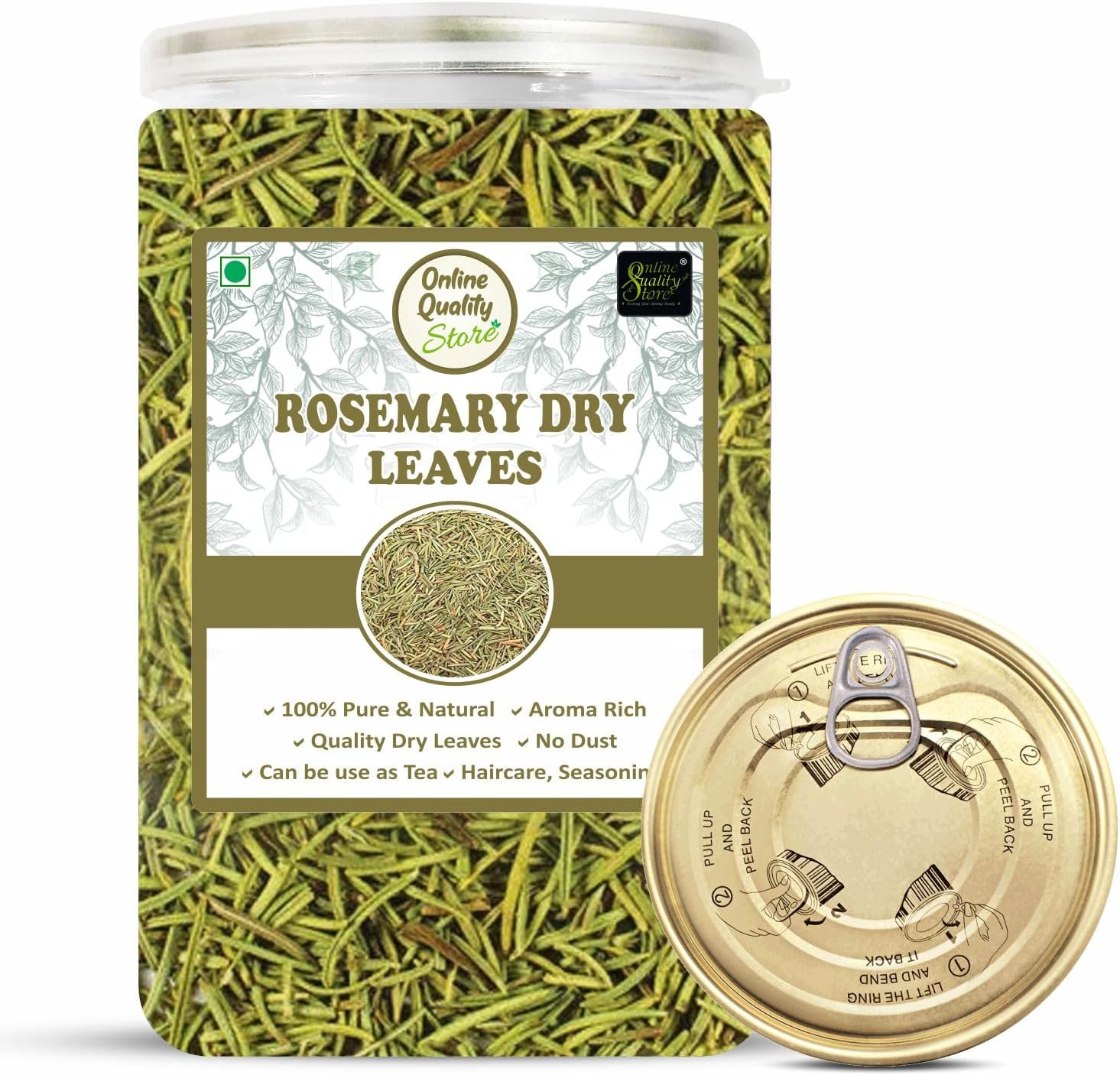Online Quality Store Rosemary Dry Leaves - 100G | for Hair Growth & Rosemary Tea Leaves | Rosemary Herbal Tea image number 1