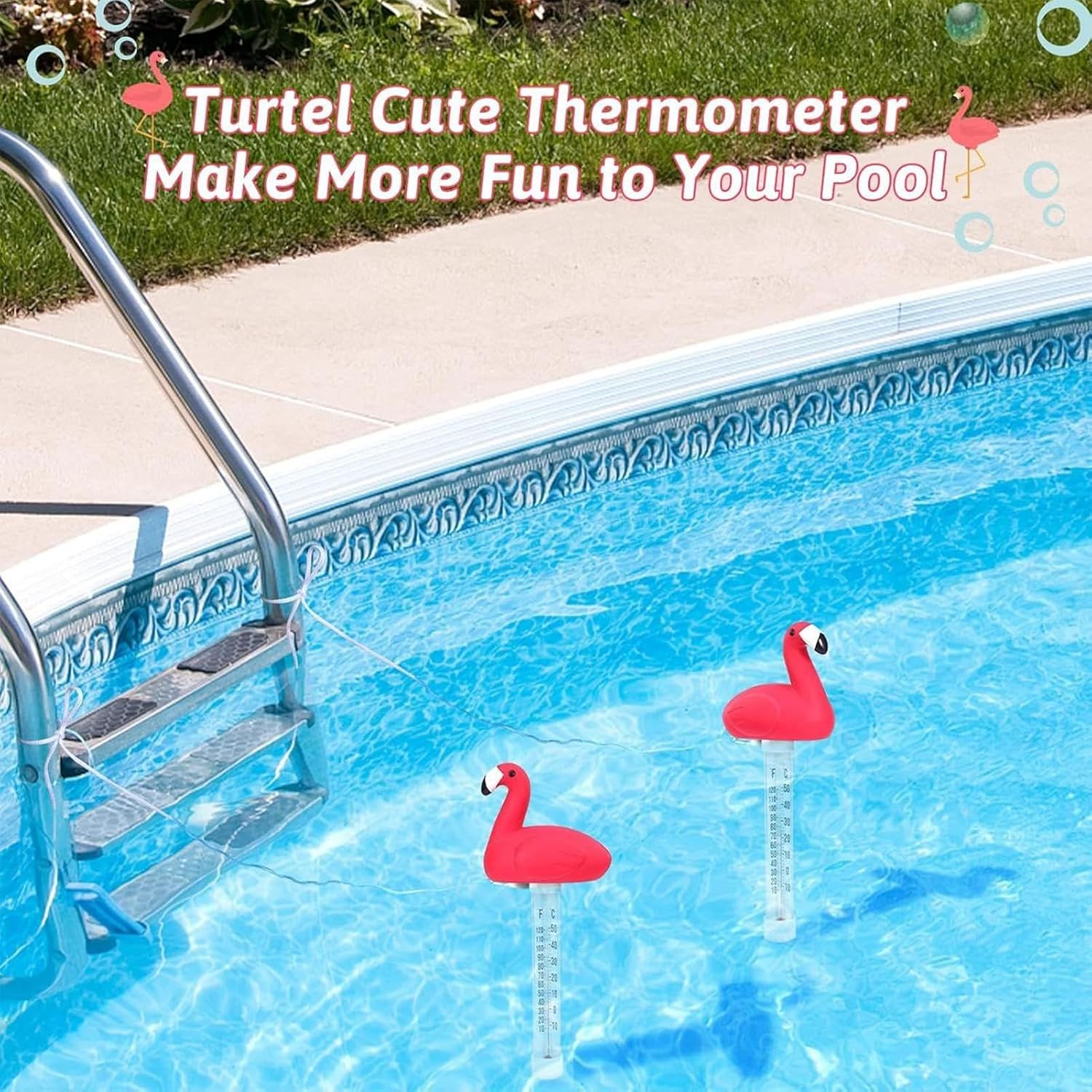 Pool Thermometer Floating Easy Read, Digital Bath Thermometer, Pool Water Temperature Gauge Thermometer for Swimming Pools, Ice Baths, Hot Tubs, Cold Tubs, Ponds and Spas - B image number 5