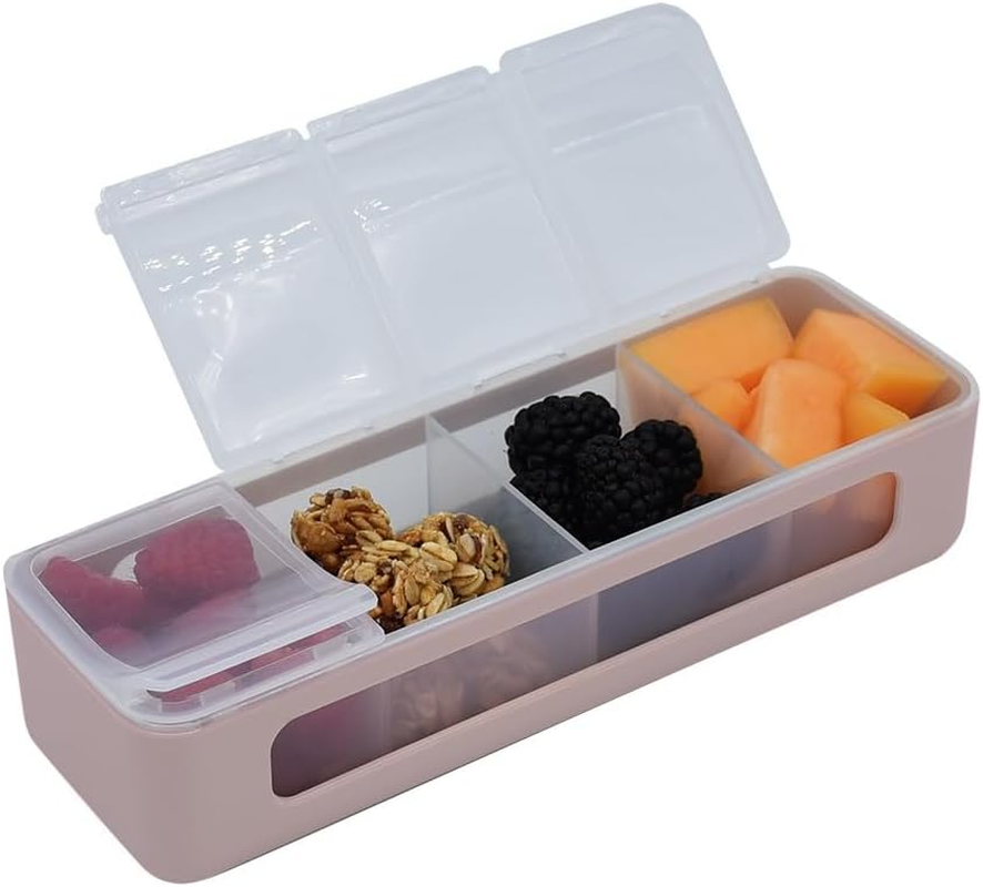 Melii Luxe 4 Compartment Snackle Box - Pink image number 1