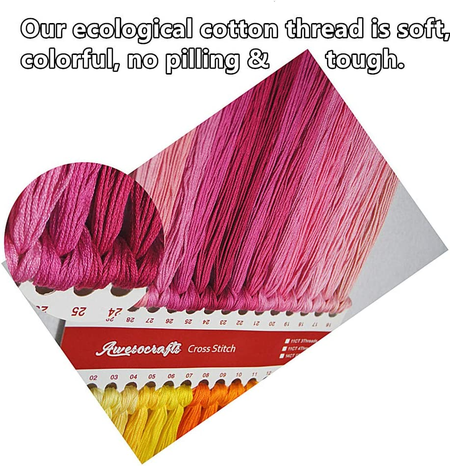 Cross Stitch Kits, Awesocrafts the Magical Unicorn Animals Easy Patterns Cross Stitching Embroidery Kit Supplies Christmas, Stamped or Counted (Unicorn, Counted) image number 3