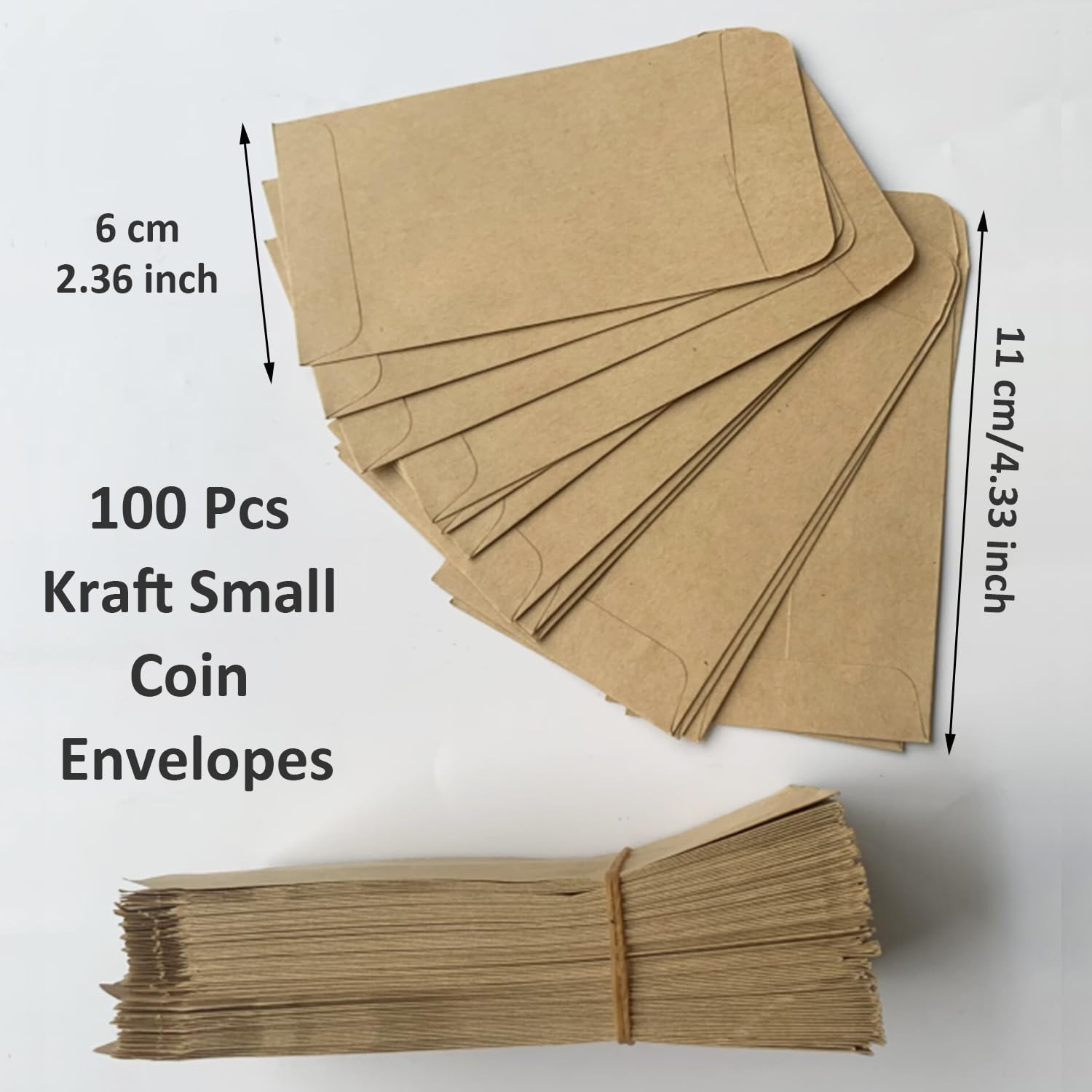 Paifeancodill Kraft Small Coin Envelopes, 100 Pcs Kraft Paper Seed Packets Envelops Self-Adhesive Seed Envelopes Mini Parts Small Items Stamps Storage Packets Envelopes for Garden,Office or Wedding image number 5