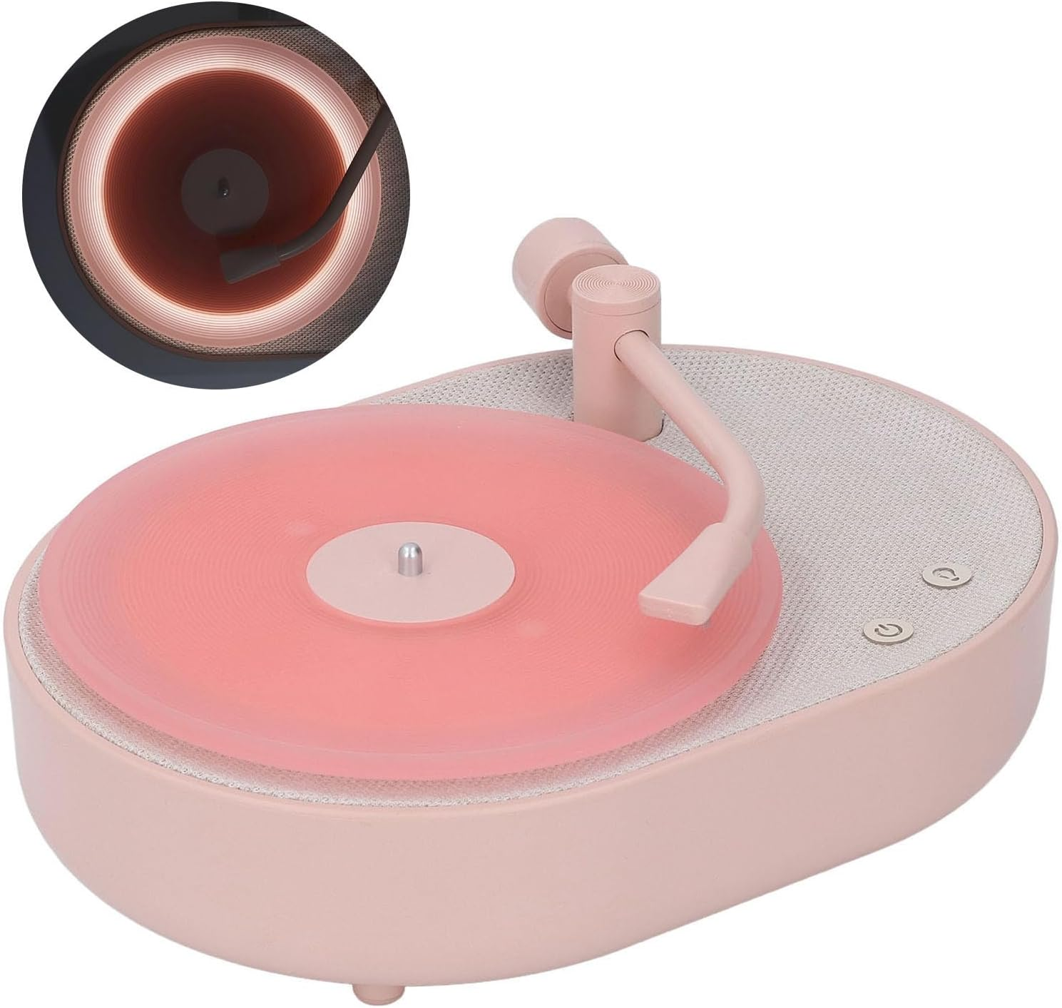 Focket Portable Speaker, 8W Hifi Sound with LED Night Light for Home Office Bedroom, Aromatherapy Function (Pink Beige) image number 4