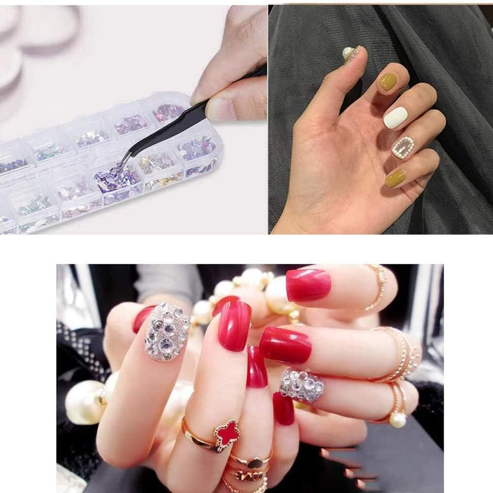 5 Boxes Nail Art Rhinestones Diamond Stone Rhinestones Face Decoration Gems Crystals Rhinestone Horse Eye Stone Nail image number 4