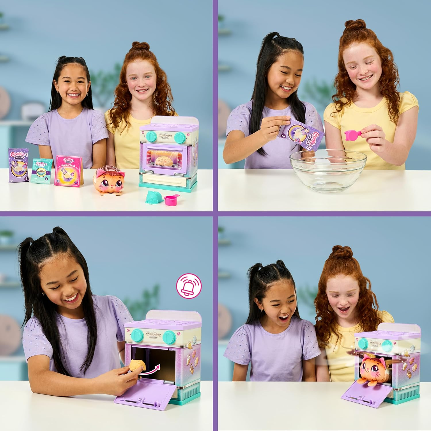Cookeez Makery Lil' Bakez Oven, Mix the Dough and Make a Scented Surprise Pet in the Form of a Deliciously Scented Plush Toy, 6 Different Scented Plush Friends to Make, Bake and Collect image number 6