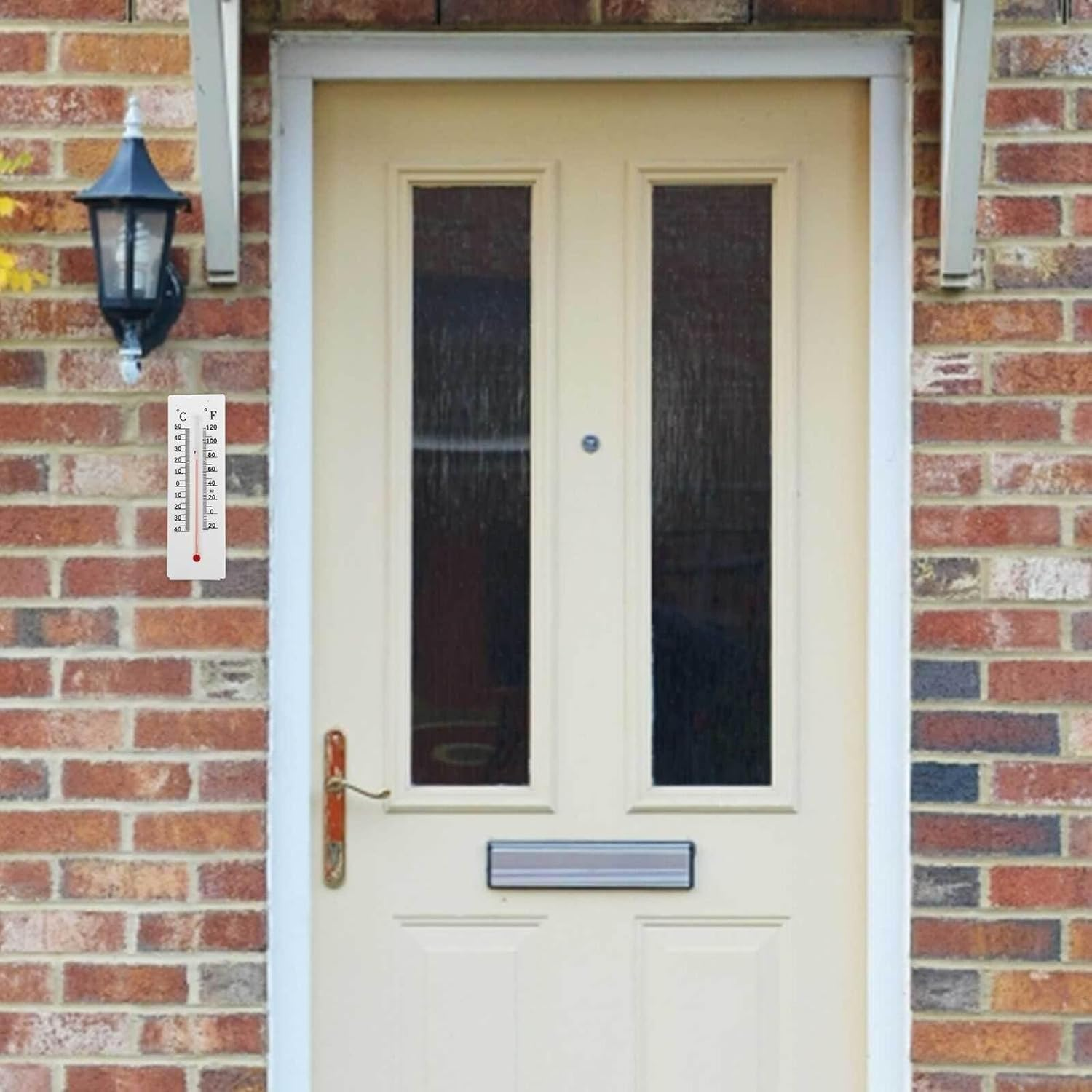 MAGICLULU 2Pcs Thermometer Style Outdoor Key Hider Box Weatherproof Wall Mount Hidden Key Holder for Small Valuables Home Office Garden image number 3