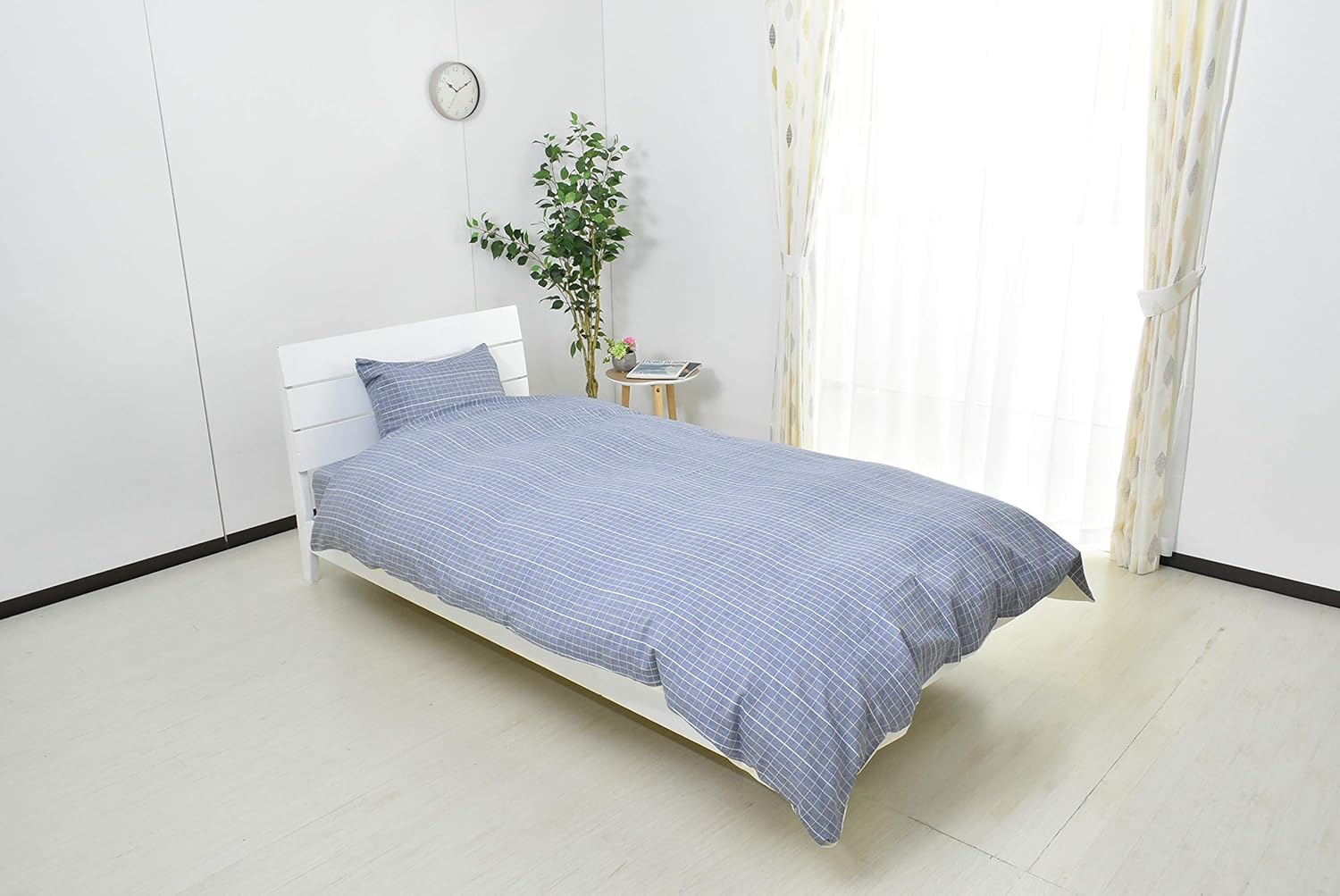 Oshin OS-AM1177 Bedding Cover Set, Blue, Throw 59.1 X 82.7 Inches (150 X 210 Cm), Bed 39.4 X 78.7 X 9.8 Inches (100 X 200 X 25 Cm), Pillow Case 17.3
