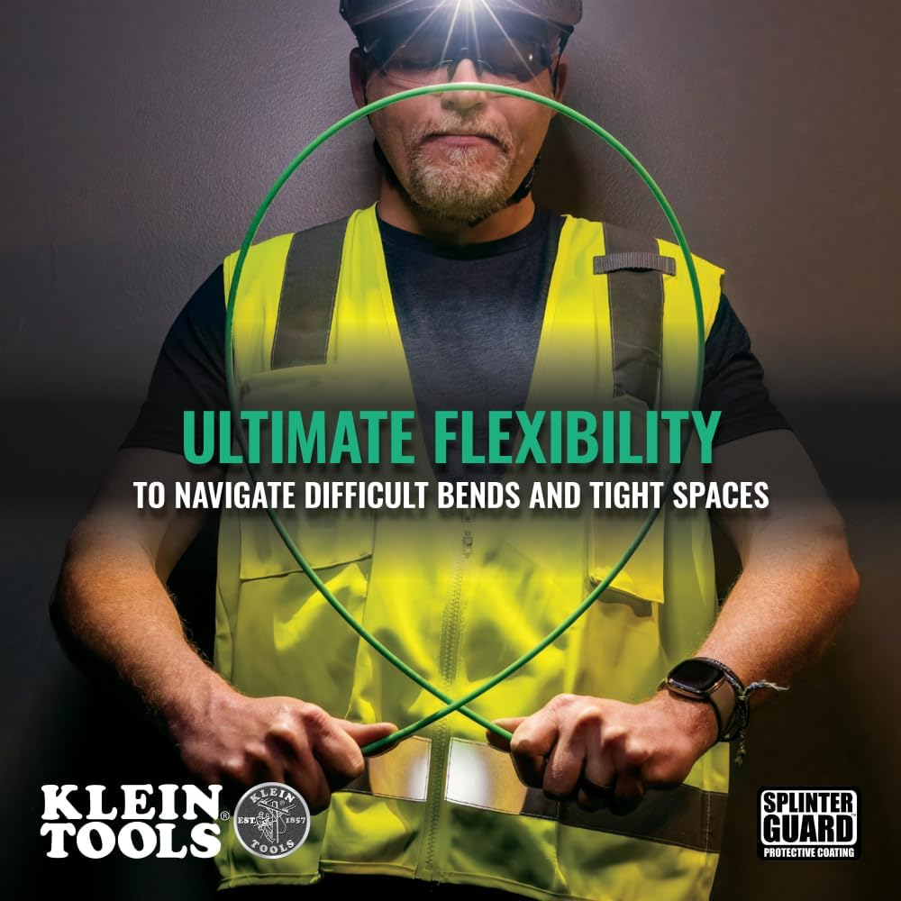 Klein Tools 50159 15-Foot Hi-Flex Glow Fish Rod Set image number 1