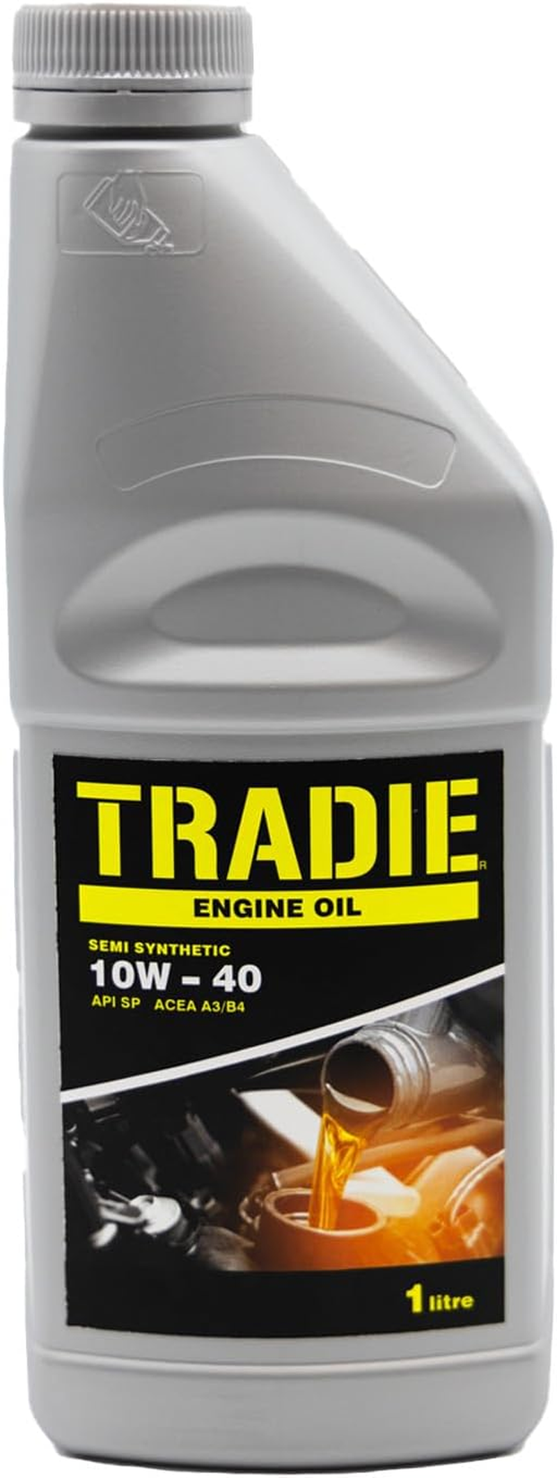 TRADIE 10W - 40 Engine Oil, 1 Litre, Suitable for Various Petrol and Diesel Vehicles, Low Viscosity,