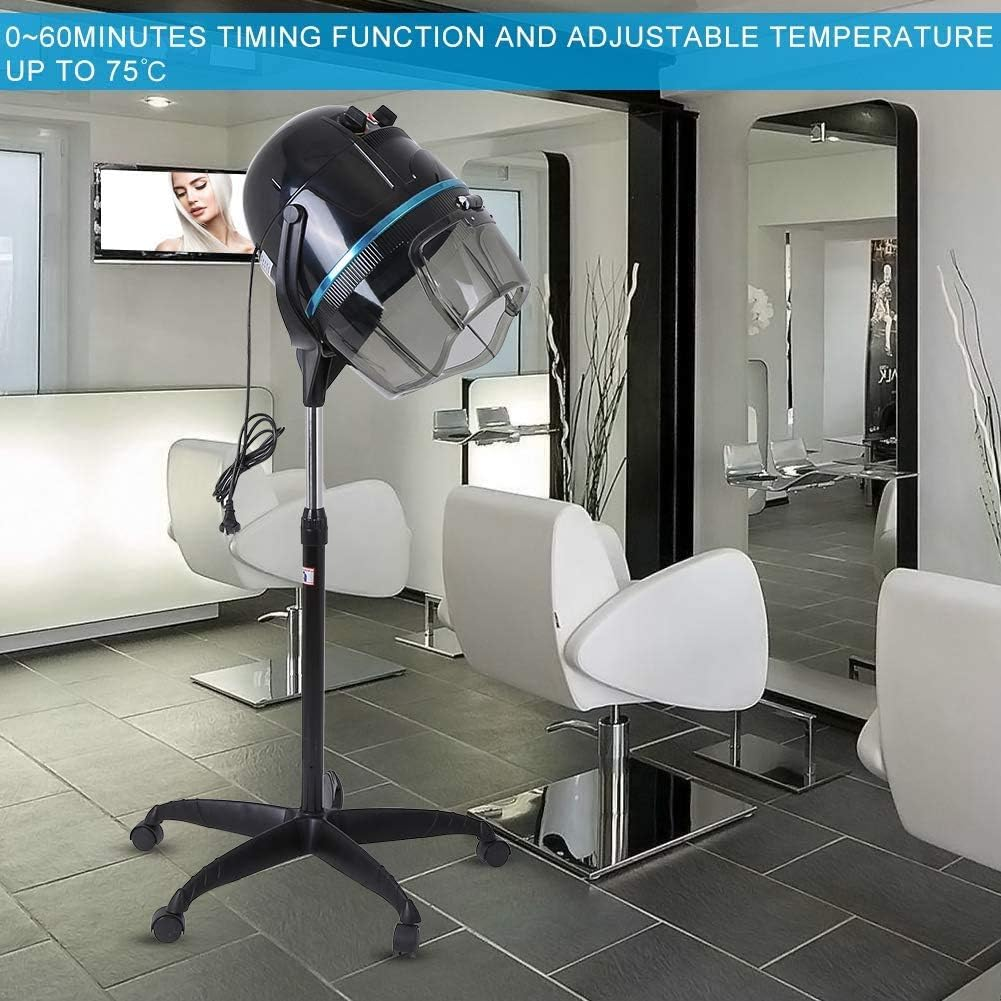 Stand Hair Dryer, 1050W Professional Adjustable Hooded Floor Hair Bonnet Dryer with 5 Omni-Directional Wheels Stable Base for Beauty Salon or Home Use image number 4