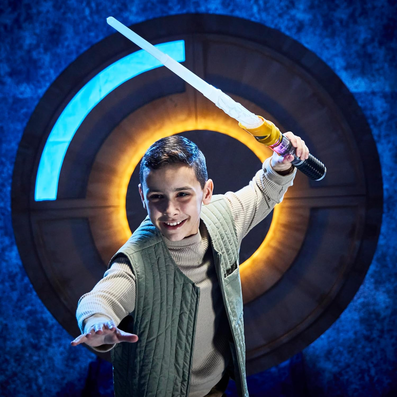 Star Wars Power Crystal Lightsaber, 7 Colors & 10 Crystals, 50+ Color-Changing Combinations, Lights & Sounds, Toys for Boys & Girls Ages 4+ image number 1