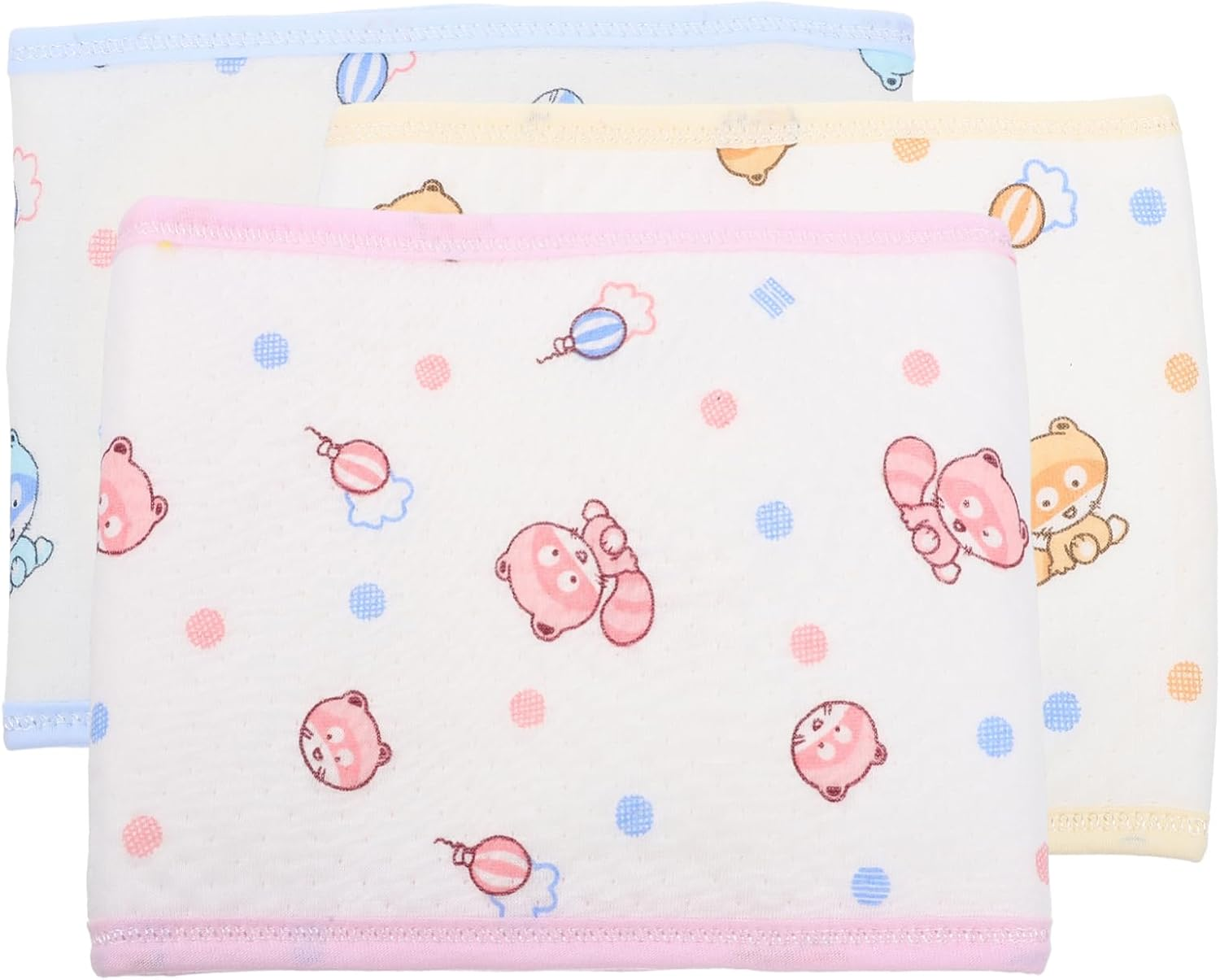 Vaguelly 3Pcs Cotton Navel Cord Boy Girl Belly Band Warm Comfortable Wrap Postpartum Belly Cover image number 6