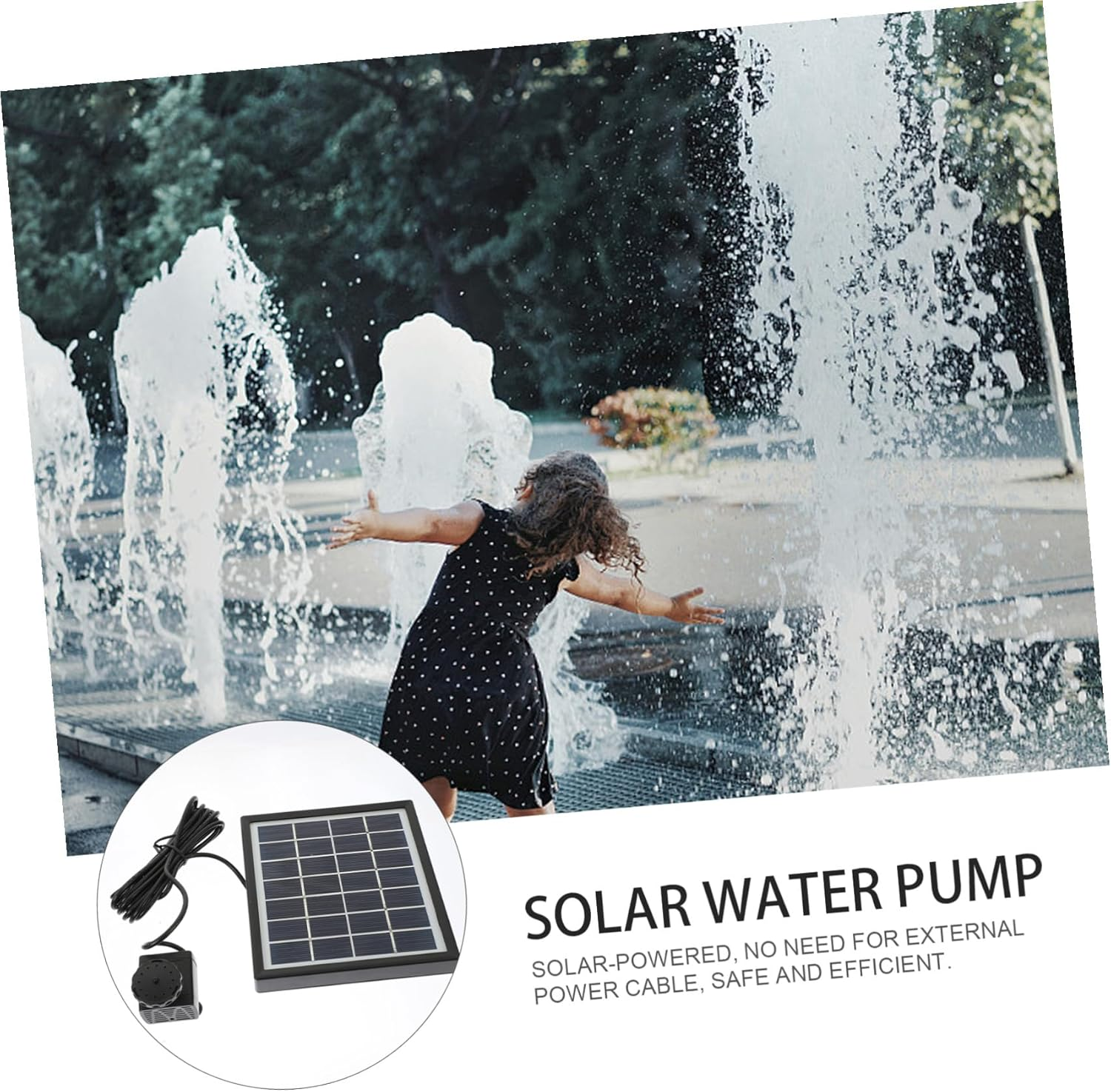 Solar-Powered Fountain Pump for Garden Pools Automatic Water Circulation Floating Solar Pump for Bird Baths and Rockeries No Battery Required Easy Outdoor Decoration image number 6