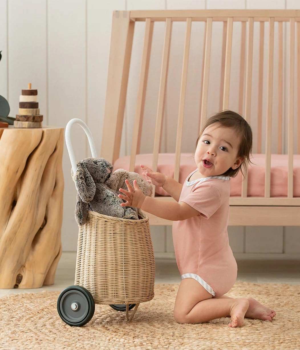 Love to Dream 2-In-1 Waterproof Cot Sheet & Mattress Protector | Tencel Soft Jersey Fabric, Fits Oval Mattress, Extra-Wide Elastic, Machine Washable & Anti-Bacterial, Quiet Waterproof Backing | Pink image number 5