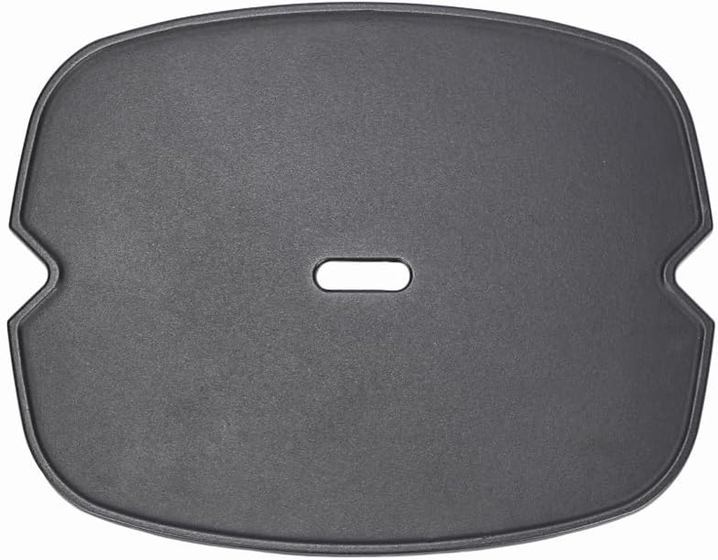 CAMPAQUIP Full Cast Iron Griddle Plate - Fits Weber Baby Q N Series | Q1000N | Q1200N | Heavy-Duty Cookware for Outdoor Grill | Expands Cooking Surface and BBQ Hot Plate | Non-Stick Seasoned Finish