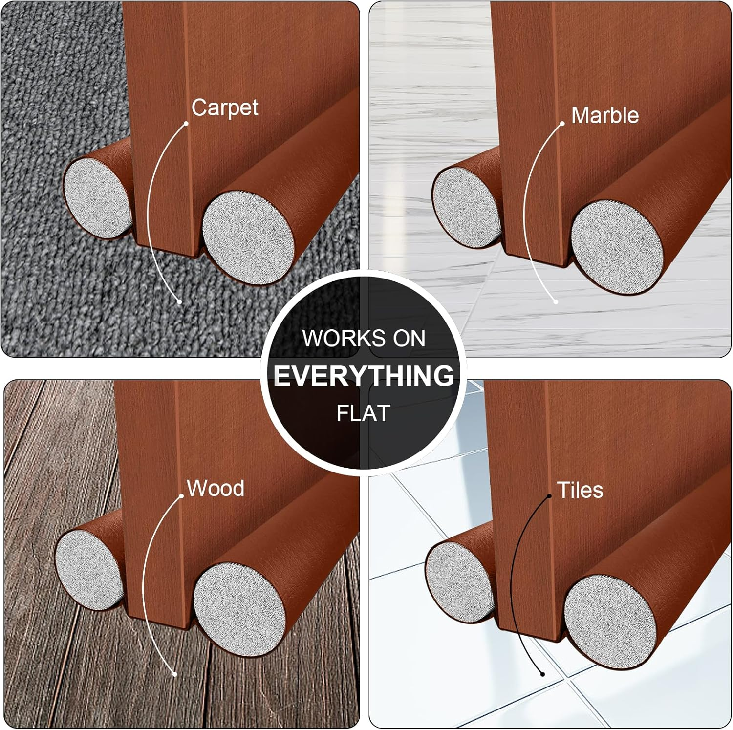 2,569/5,000 Door Draft Stopper, under Door Draft Stopper, Waterproof, Upgraded Adjustable with Noise Blocking, Door Draft Stopper, Double-Edge Design image number 2