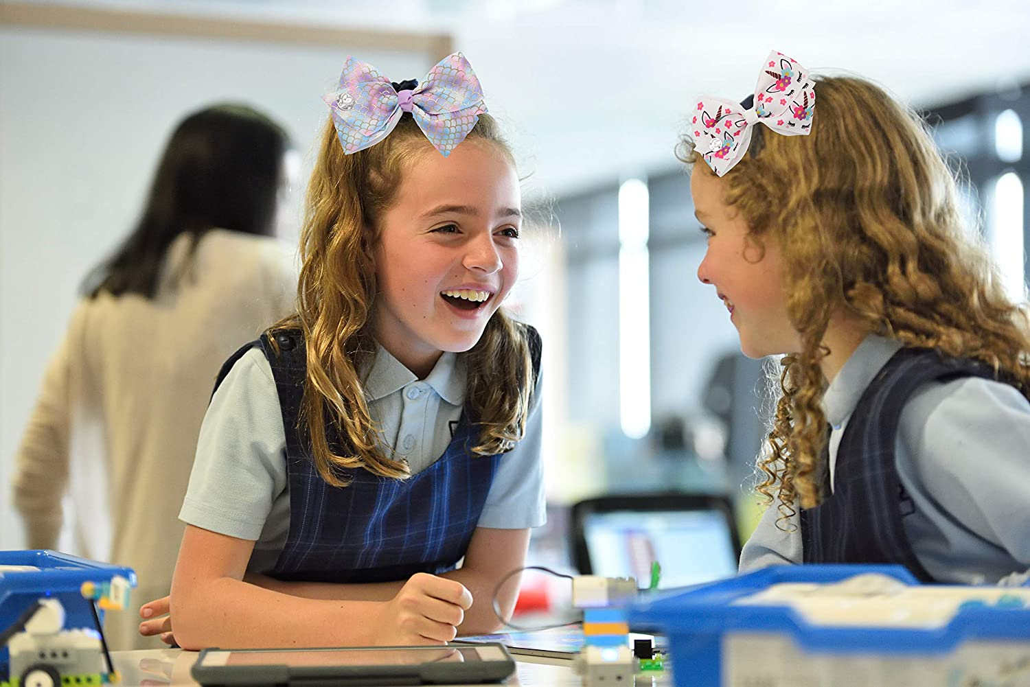 YJ Premiums Large Hair Bows for Girls Handmade Grosgrain Ribbon Hair Bow Alligator Clips Hair Accessories for Little Girls (Jojo, A) image number 3