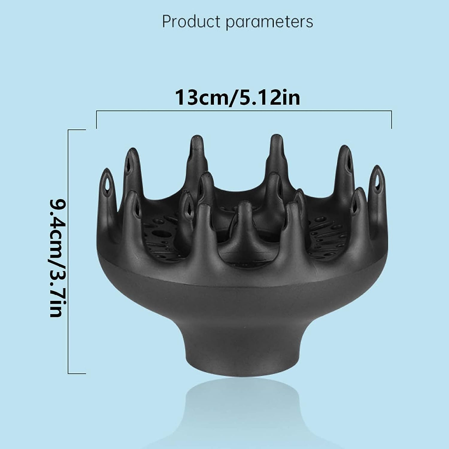 Hair Dryers Accessories, Hair Diffuser Universal Hair Dryer Diffuser Attachment Blow Dryers Diffuser for Curly Wave Thick Hair Black