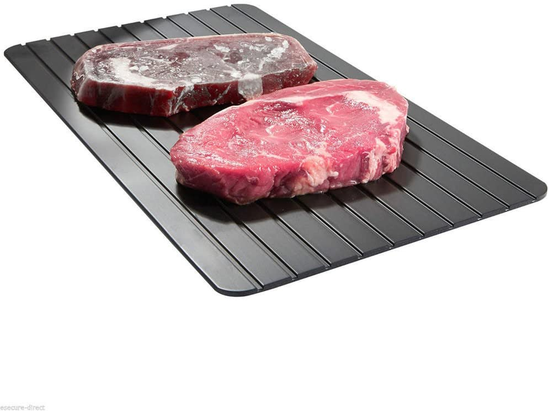 DGBAY Magic Metal Plate Defrosting Tray Safe Fast Thawing Frozen Meat Defrost Kitchen Tools (S Size)