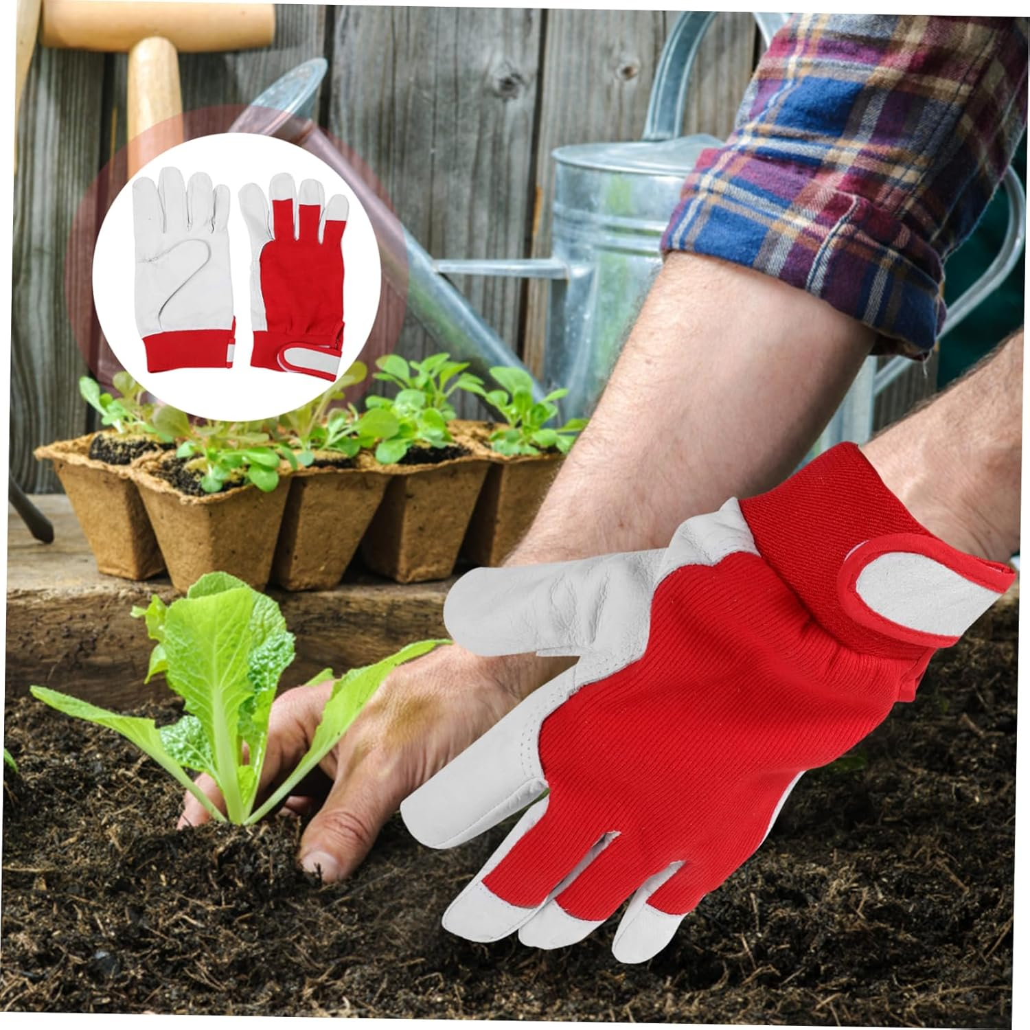 Garden Pruning Gloves for Men and Women Breathable Gardening Work and Planting Tasks image number 4
