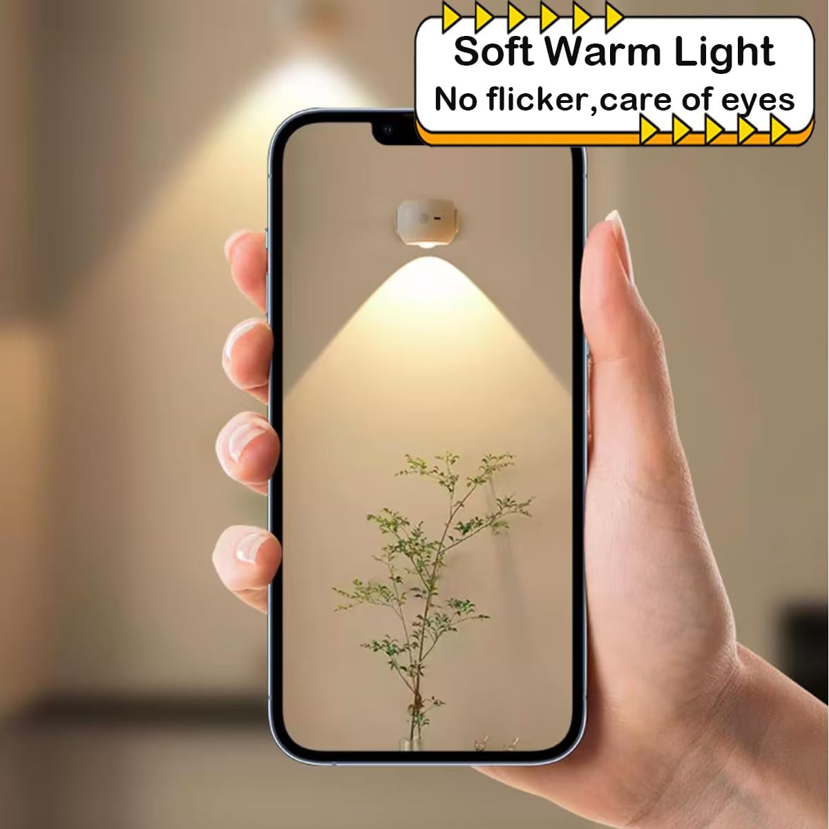 Wall Sconce Spotlights Indoor with Motion Sensor Light Display Lights Rechargeable 1200Mah Wireless Wall Lighting for Pictures Art Deco Bedroom Staircase Hallway Wall Mount Night Light image number 1