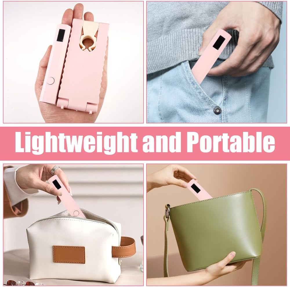 Whiznook UV Lamp for Gel Nails Mini, 20/60S Mini UV Lamp for Gel Nails, Travel UV Lamp for Nails, UV Nail Lamp, Rechargeable with Stand, for Gel Nail Polish, Nail Glue, Nail Tips image number 4