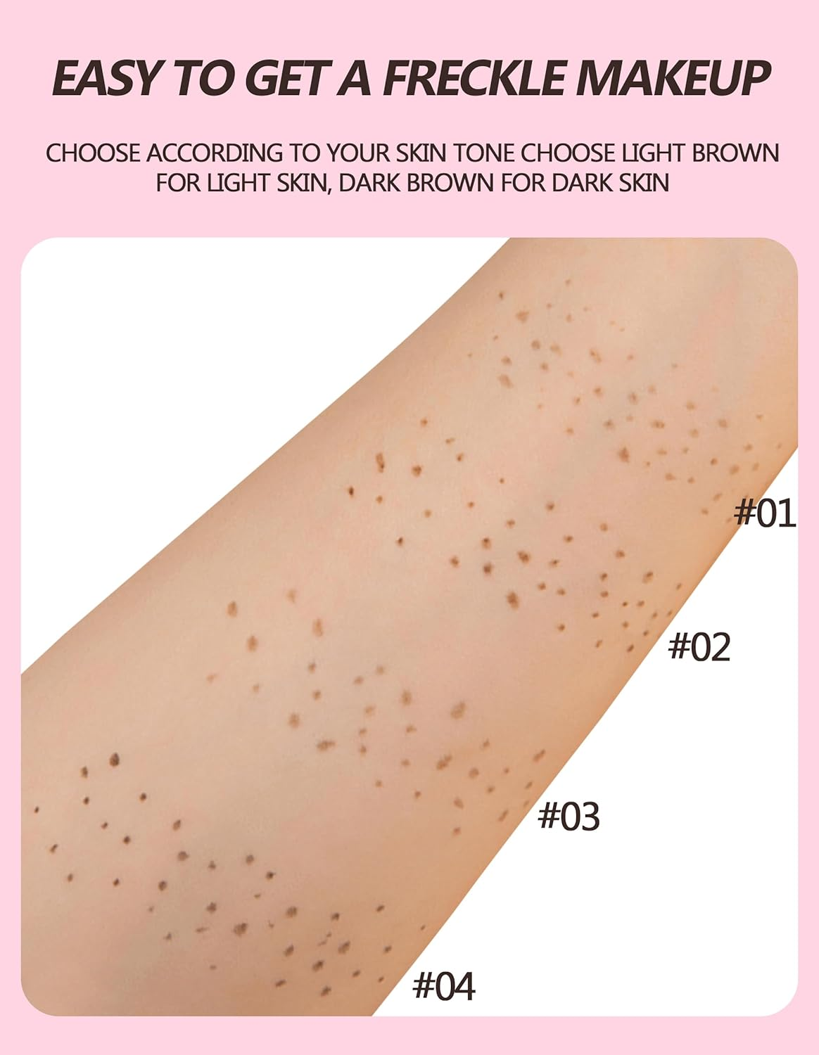 Erinde Natural Freckle Eyeliner Pen, 2 in 1 Liquid Freckle Stamp & Smudge-Proof Liquid Eyeliner, Long Lasting Waterproof Freckles Tattoo Marker, High Pigment Eye Liners 4# image number 6