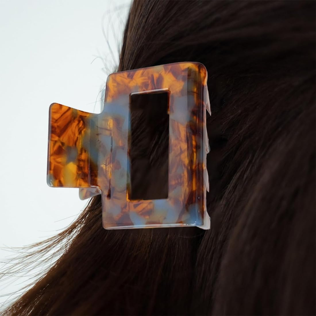 Aililong Hair Claire & Claide Hair Claw Clamp Set, Acetic Acid French Design with Strong Holding Power, Pack of 2 for Women & Girls - Claire & Claide Hair Claw, Colourful Colours, Invisible Like image number 6