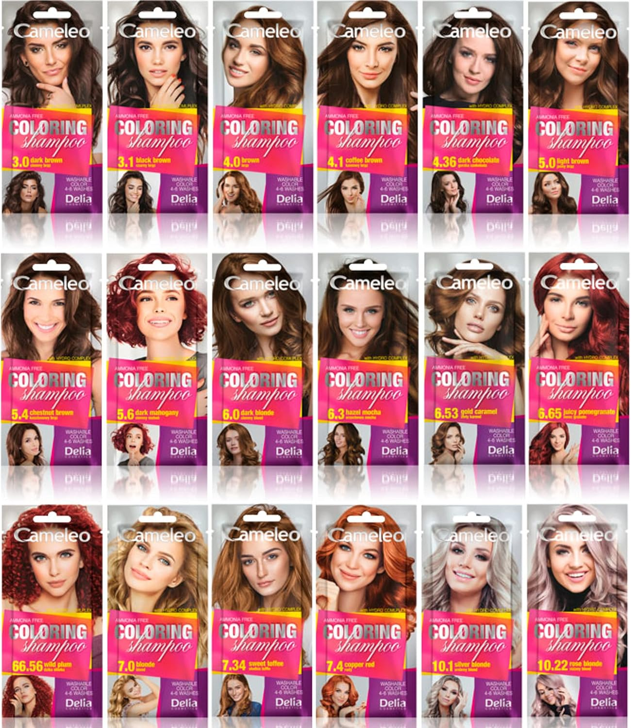 Cameleo - Tinting Shampoo - Copper Red - Quick and Easy Colour Refreshment "Colour in Colour" - without Ammonia and Oxidants - Shampoo in Bag - 40 Ml - 10.1 Silver Blonde image number 5